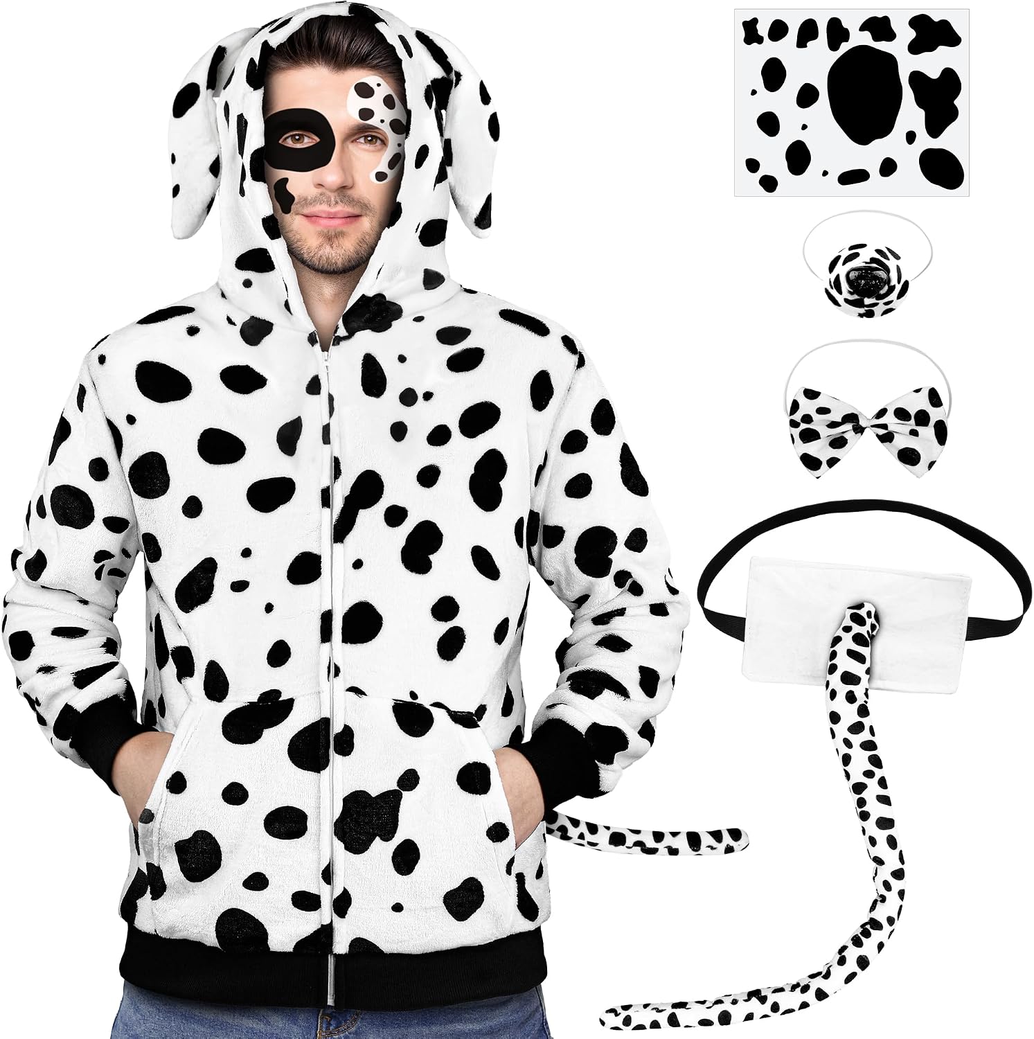 Legendary Men's Dalmatian Dog Hooded Sweatshirt — WeirdThingsToBuy weird find