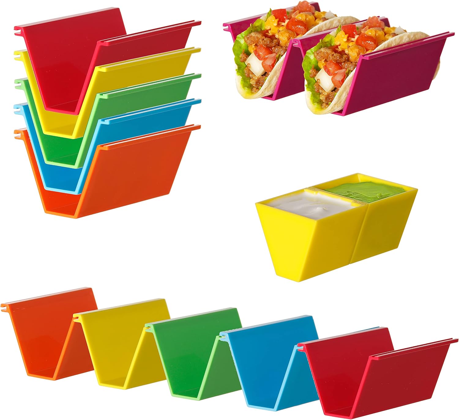 Legendary Microwave Safe Taco Holder Colorful — WeirdThingsToBuy weird find
