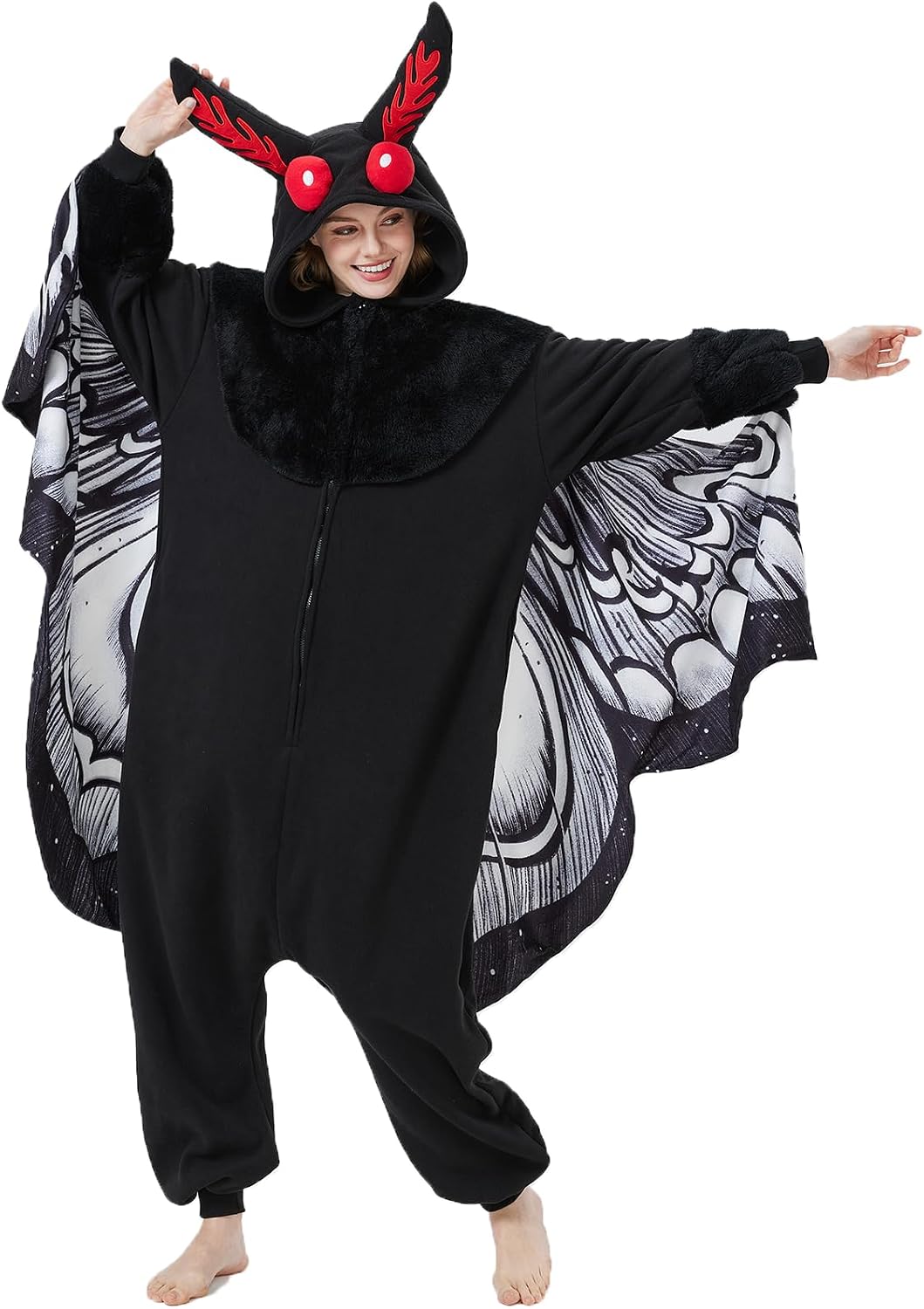 Legendary Mothman Costume Mothman Onesie Pajamas — WeirdThingsToBuy weird find