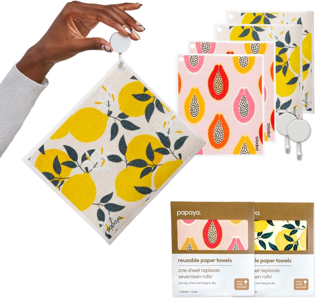 Legendary Papaya Swedish Dishcloths Kitchen 4 — WeirdThingsToBuy weird find