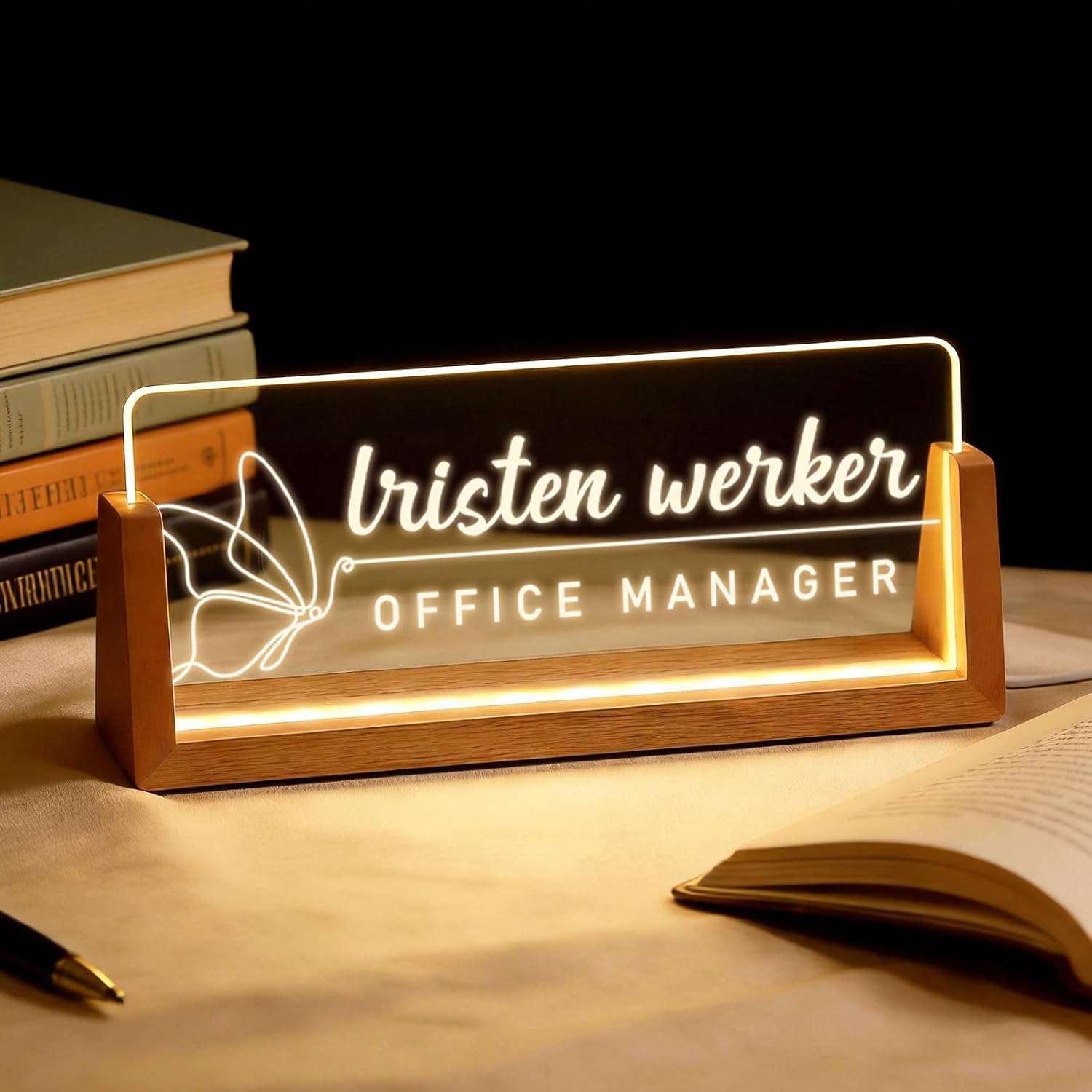 Legendary Personalized Light up Acrylic Desk — WeirdThingsToBuy weird find