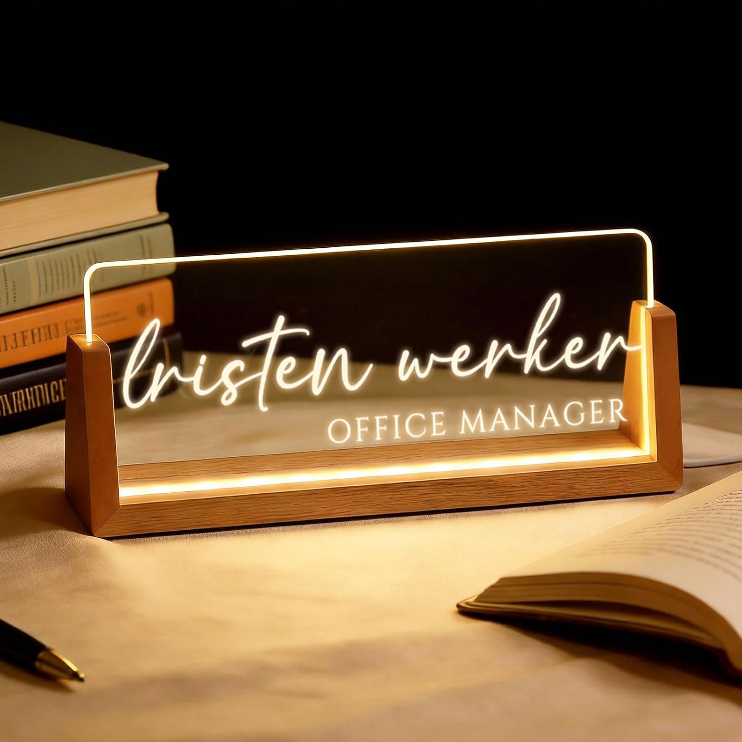 Legendary Personalized Light up Acrylic Desk — WeirdThingsToBuy weird find