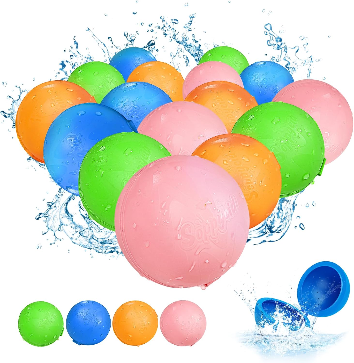 Legendary Reusable Water Balloons 16pcs — WeirdThingsToBuy weird find