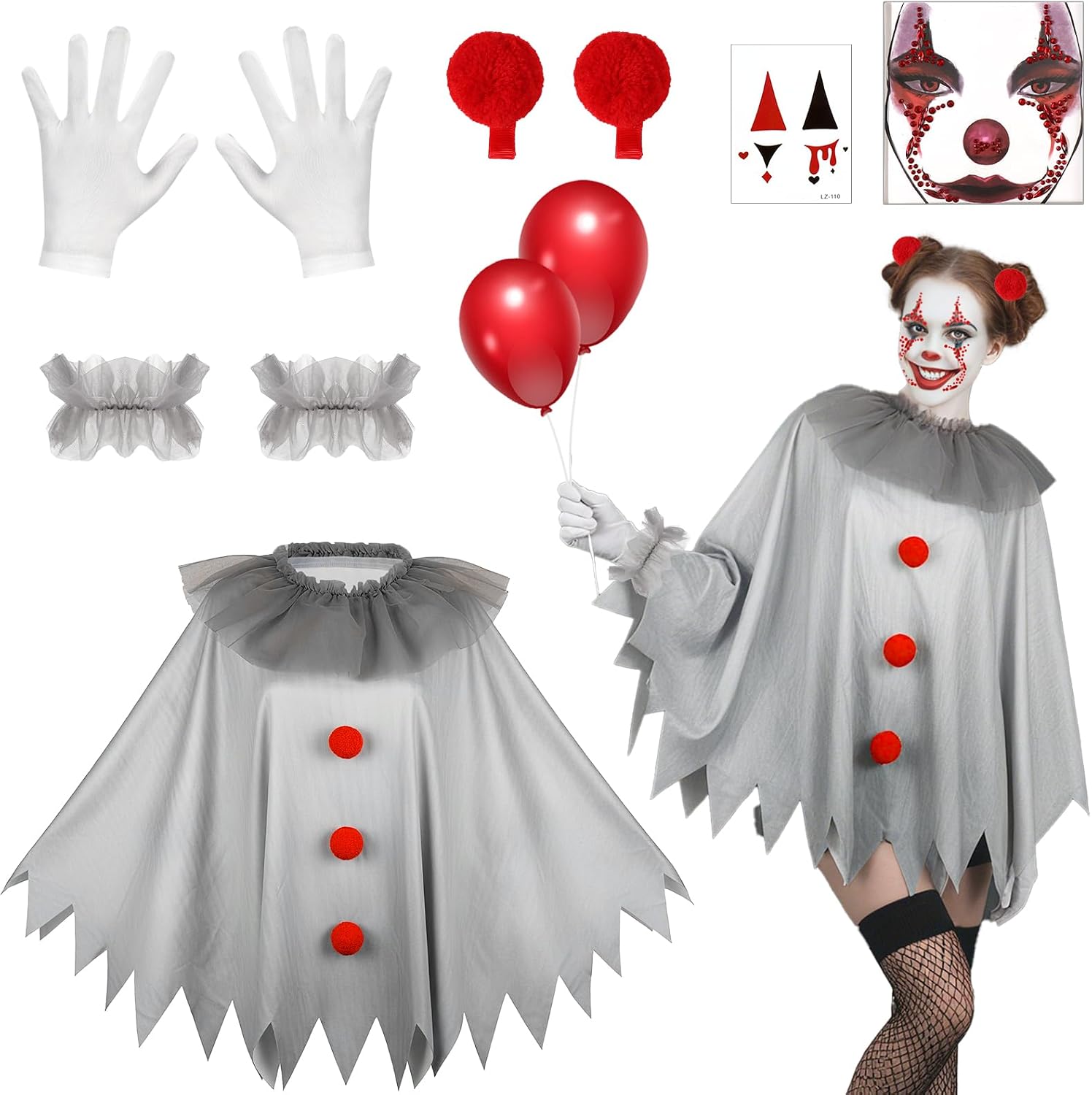 Legendary Scary Clown Costume Adults Clown — WeirdThingsToBuy weird find