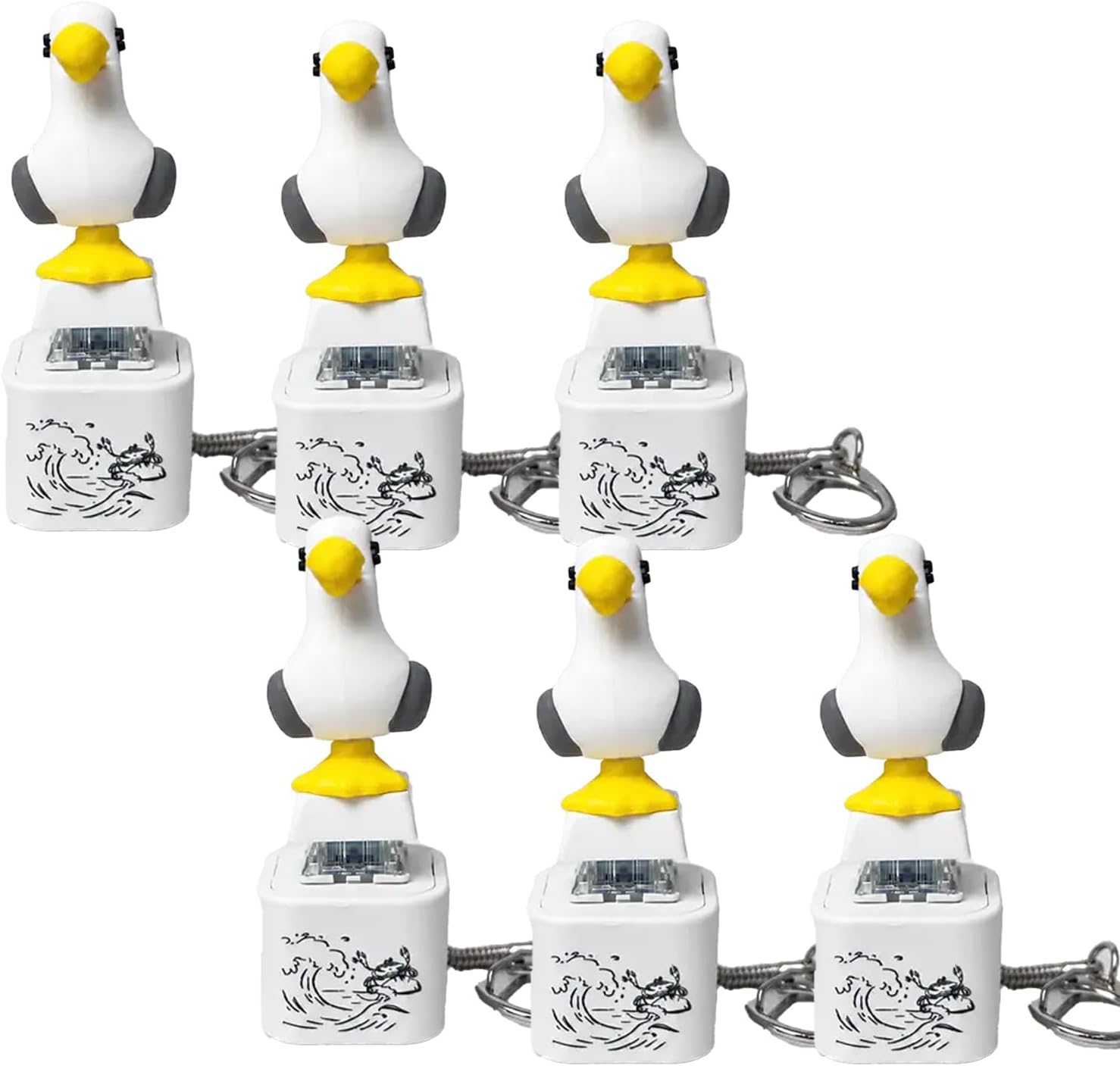 Legendary Seagull Mine Sound Button Keychain — WeirdThingsToBuy weird find