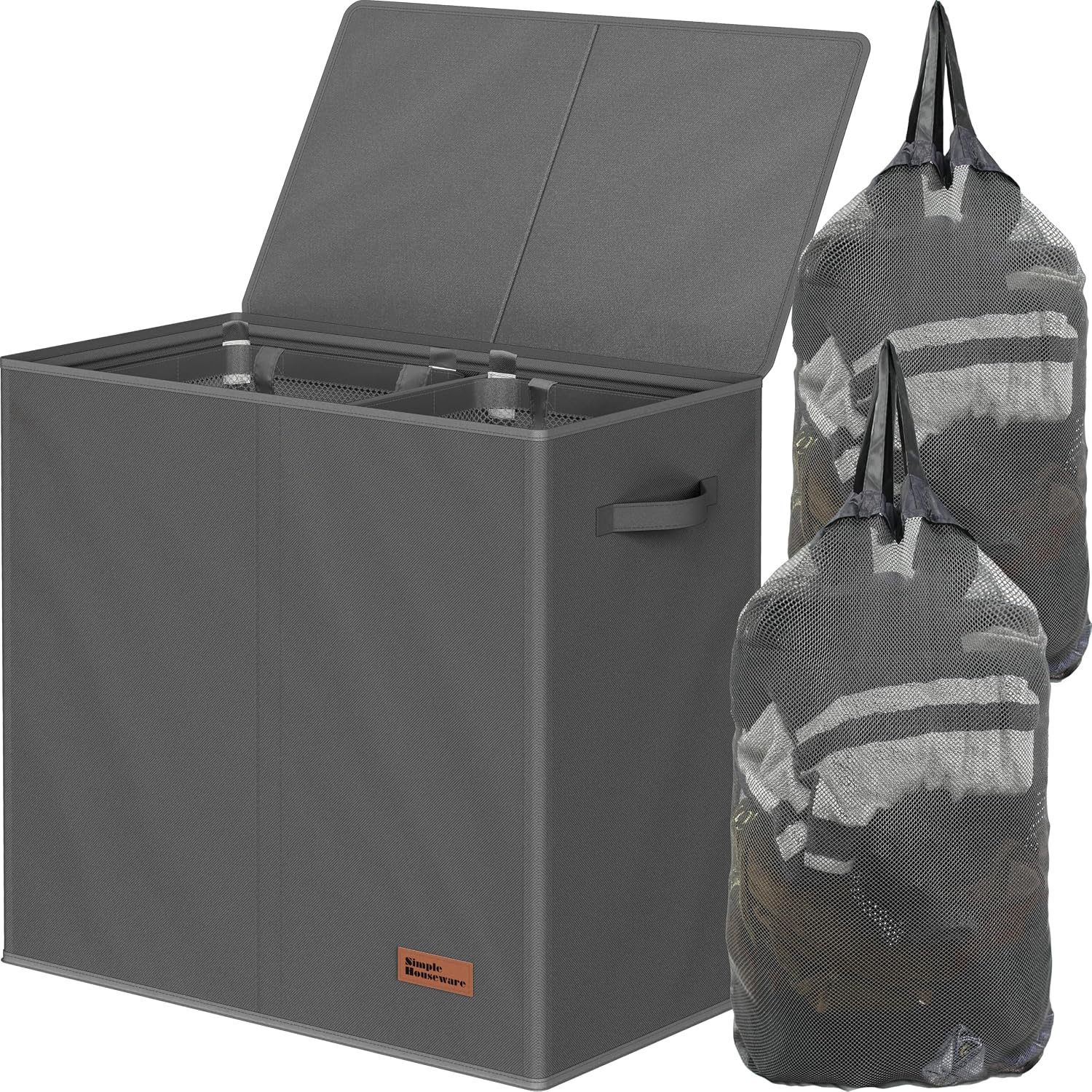Legendary Simple Houseware Double Laundry Hamper — WeirdThingsToBuy weird find