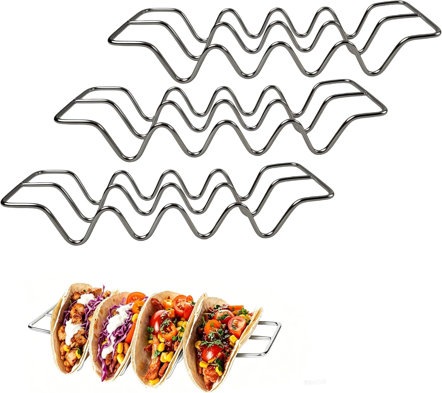 Legendary Stainless Steel Taco Holders Stands — WeirdThingsToBuy weird find