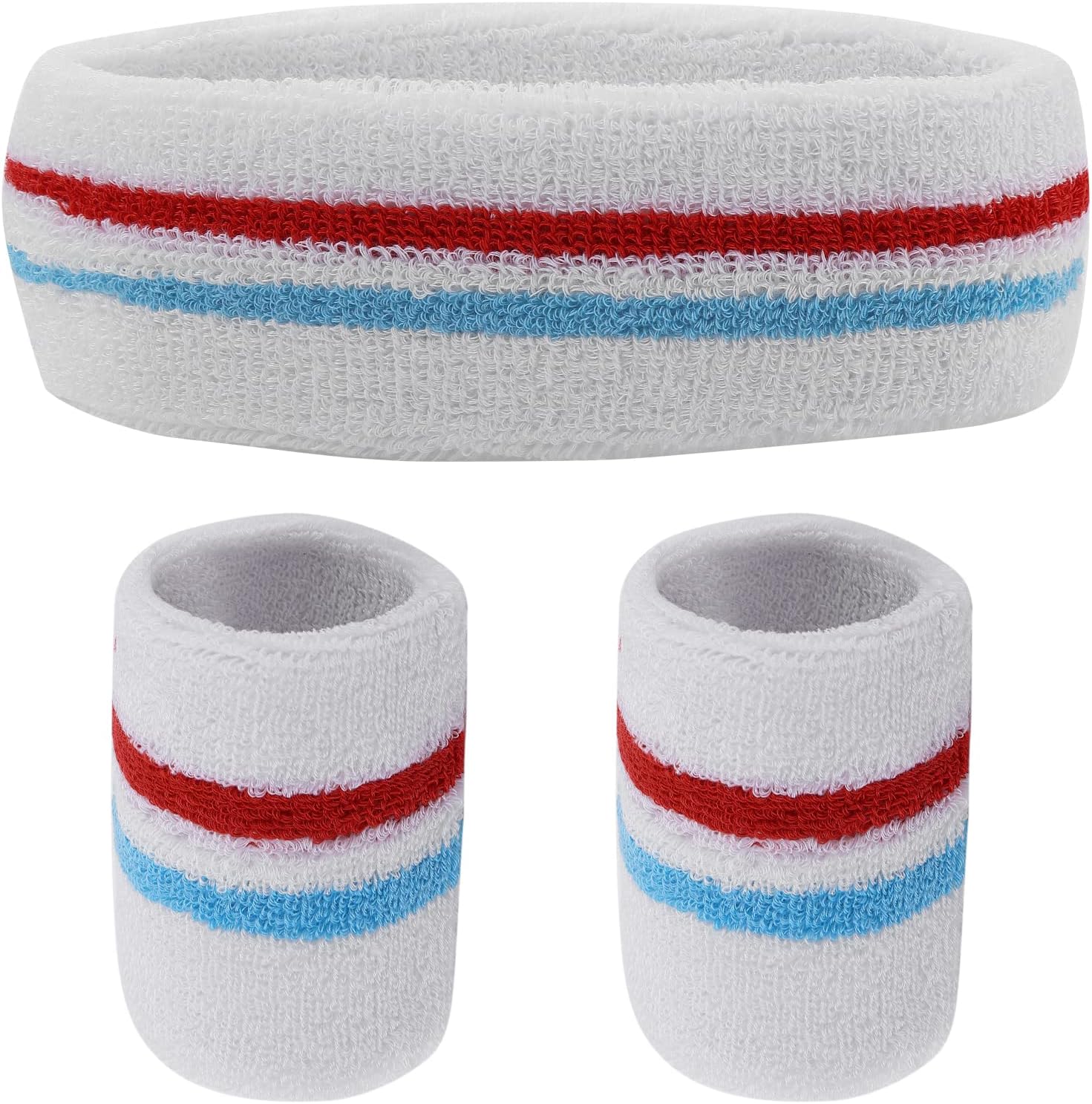 Legendary Striped Sweatband Set Sports Headband — WeirdThingsToBuy weird find