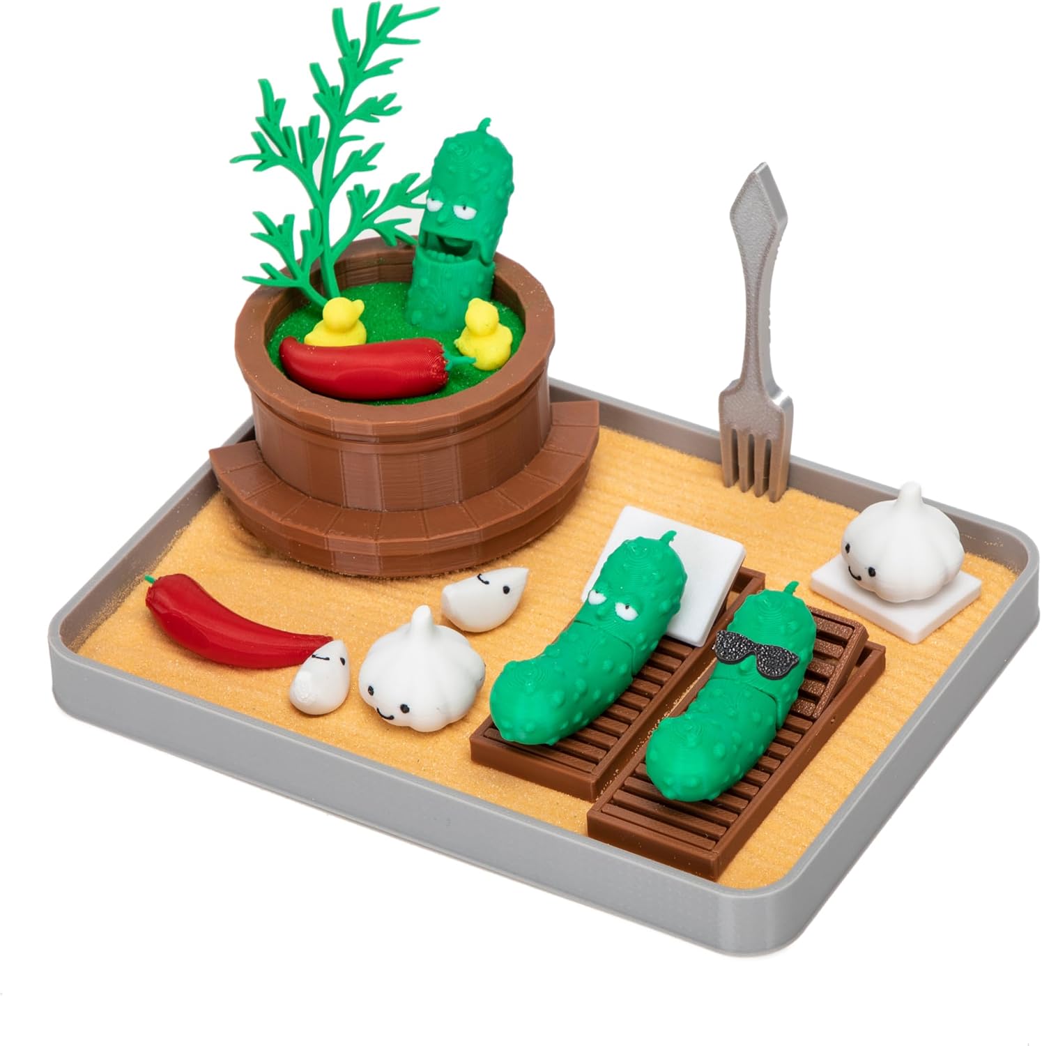 Legendary Stylor Pickle Zen Garden Office — WeirdThingsToBuy weird find