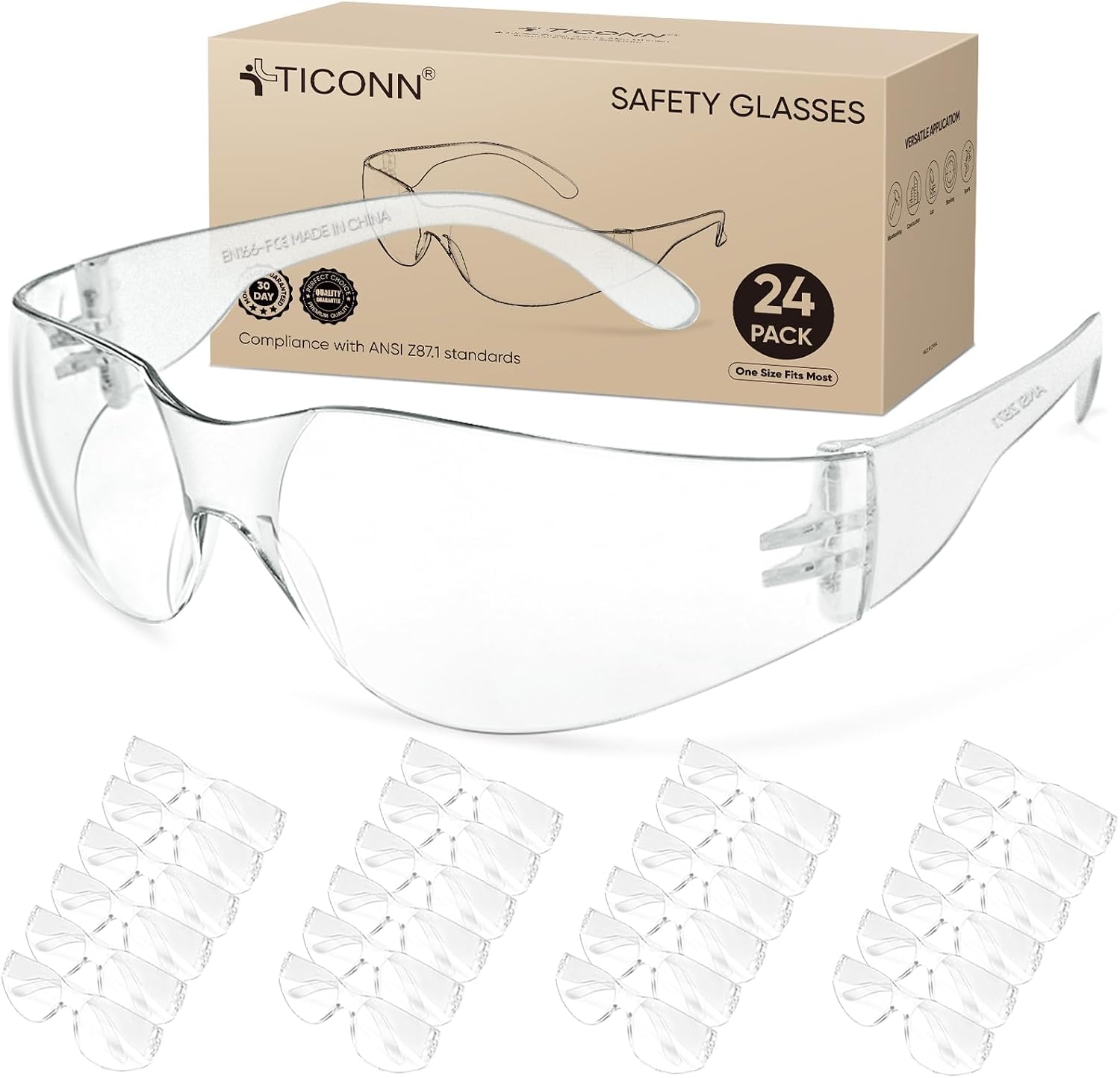 Legendary Ticonn Clear Safety Glasses Men — WeirdThingsToBuy weird find