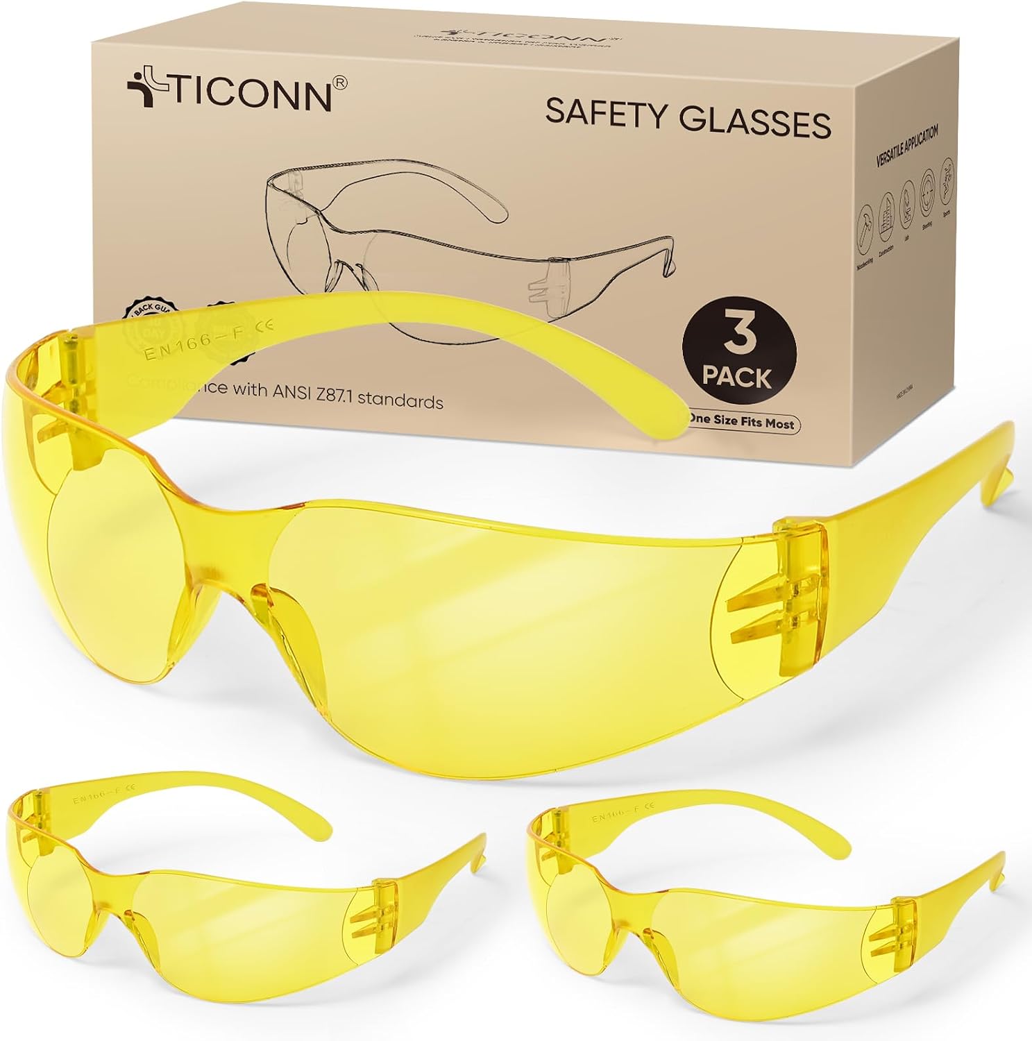 Legendary Ticonn Clear Safety Glasses Men — WeirdThingsToBuy weird find