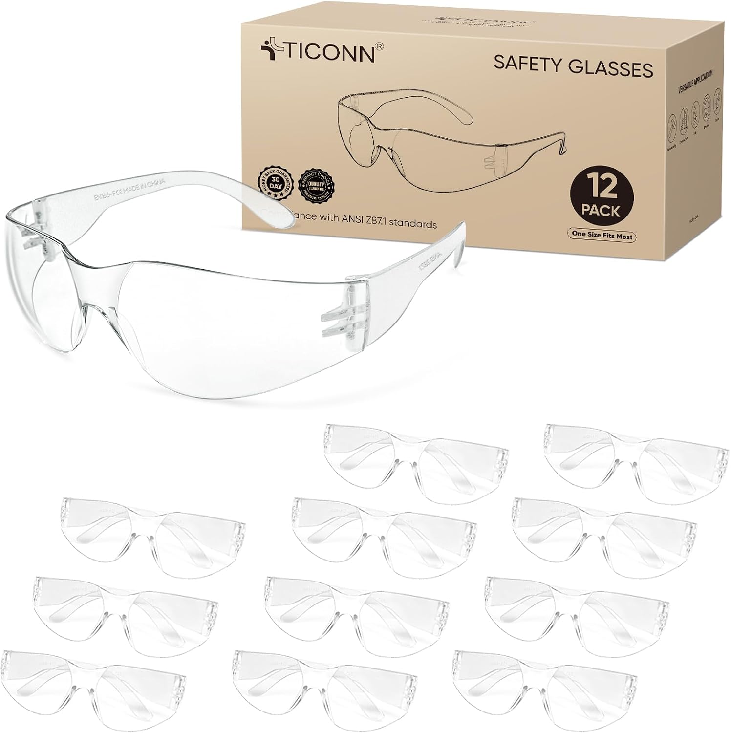 Legendary Ticonn Clear Safety Glasses Men — WeirdThingsToBuy weird find