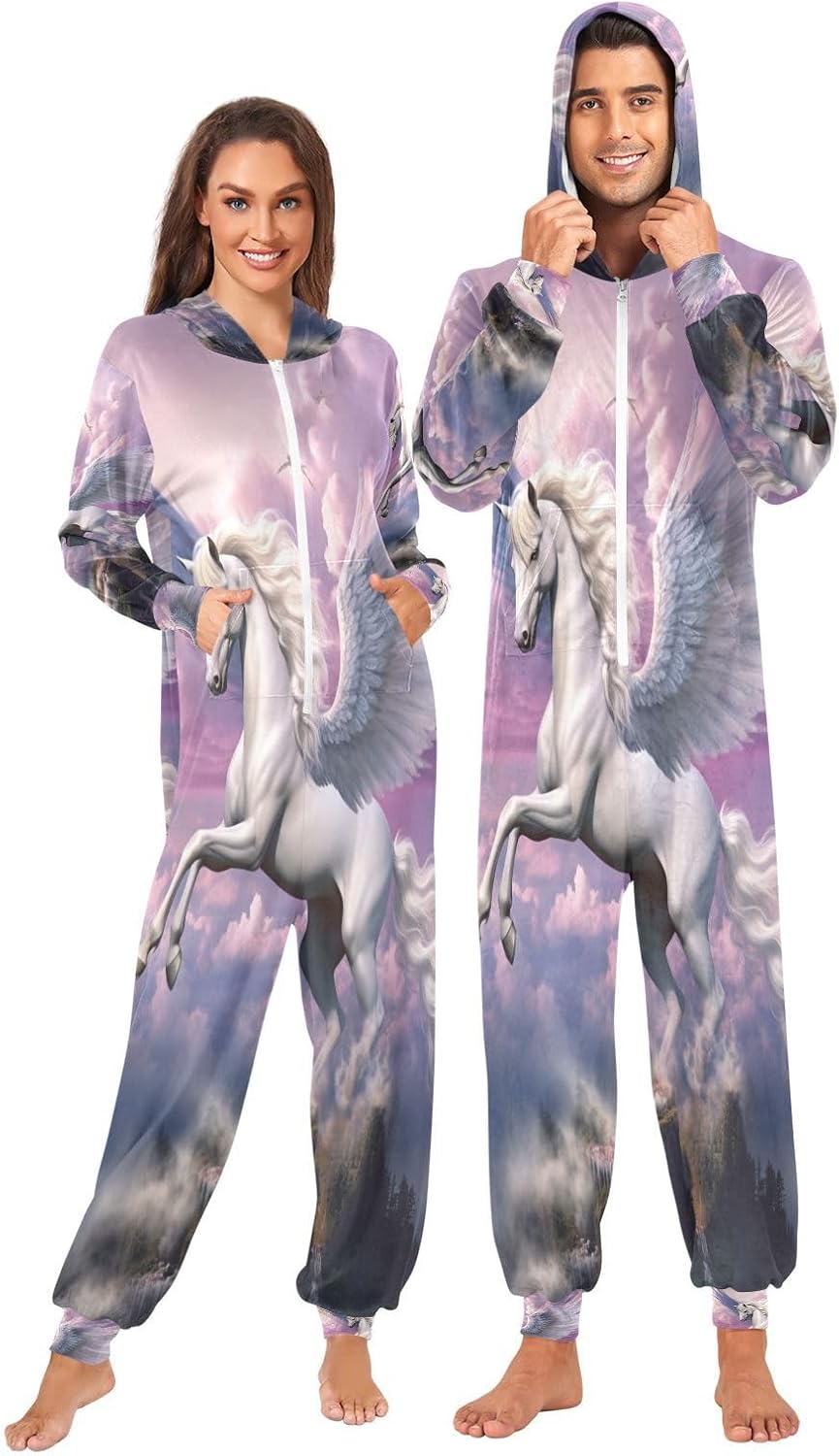 Legendary Unicorn Adult Onesie Pajamas Hooded — WeirdThingsToBuy weird find
