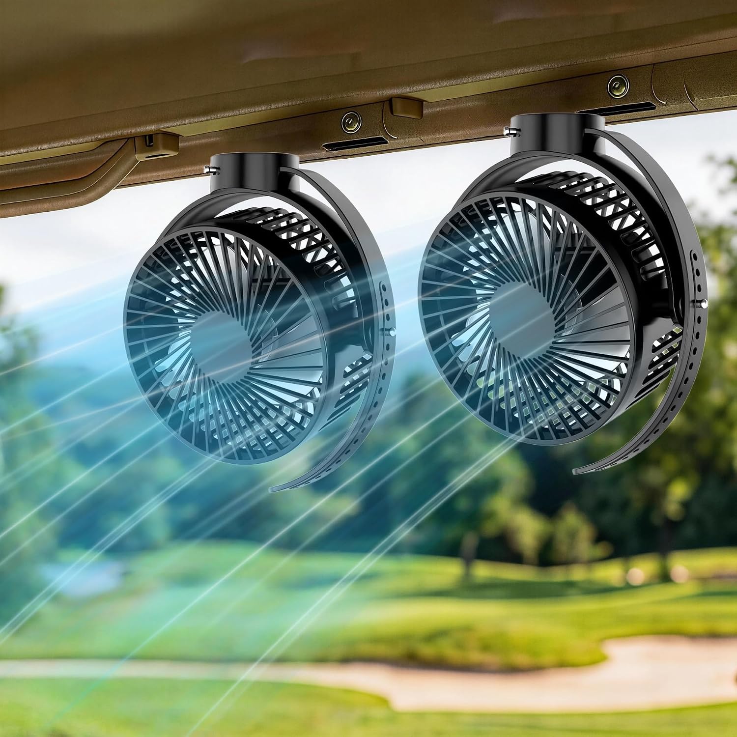 Legendary Venswid Magnetic Golf Cart Fan — WeirdThingsToBuy weird find