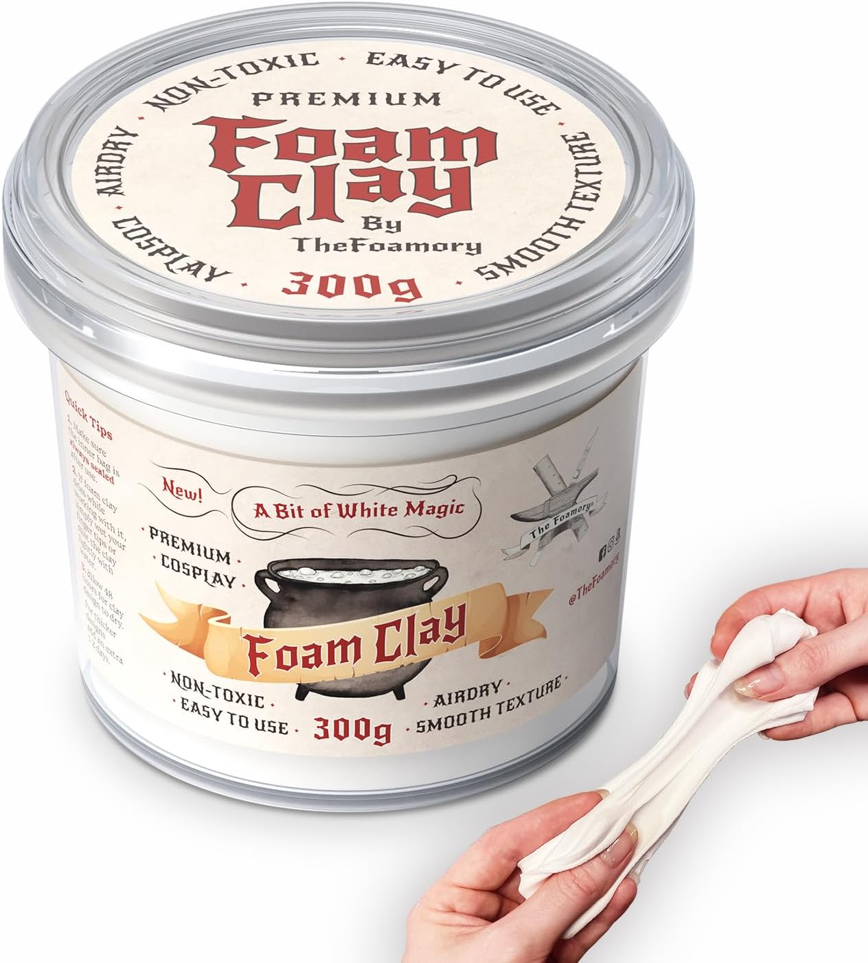 Legendary White Cosplay Foam Clay 300g — WeirdThingsToBuy weird find