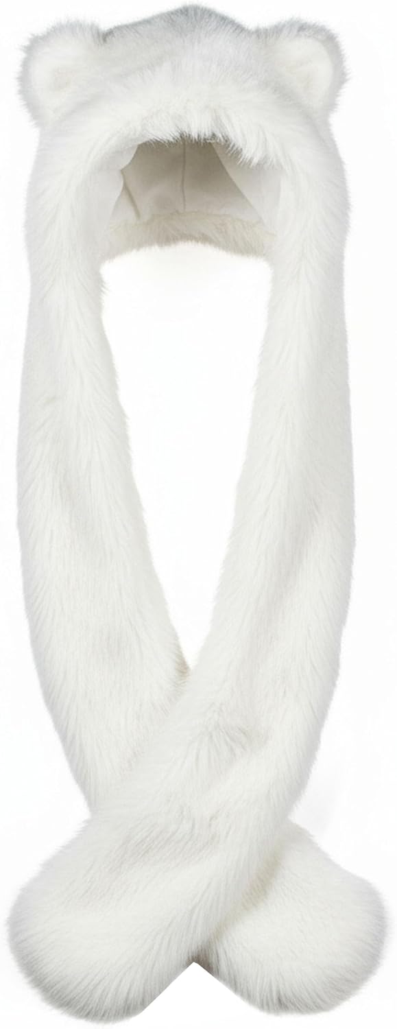 Legendary Wolf Hat Faux Fur Hood — WeirdThingsToBuy weird find