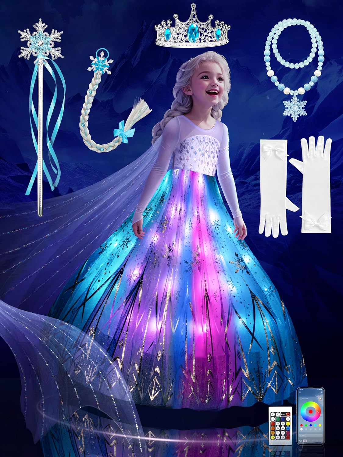 Light up Princess Costume 3 Energy — WeirdThingsToBuy weird find