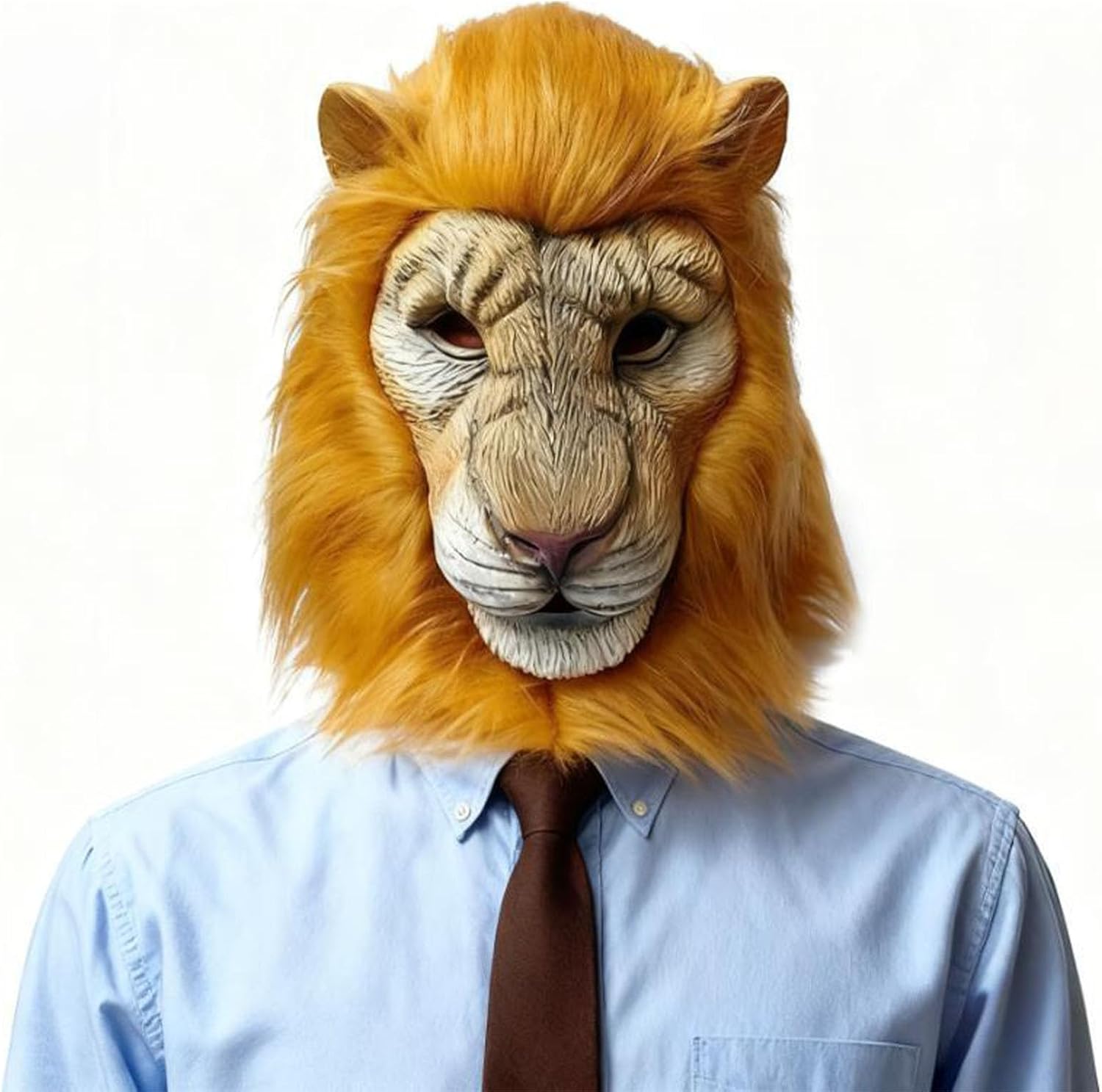 Lion Full Head Mask Faux — WeirdThingsToBuy weird find