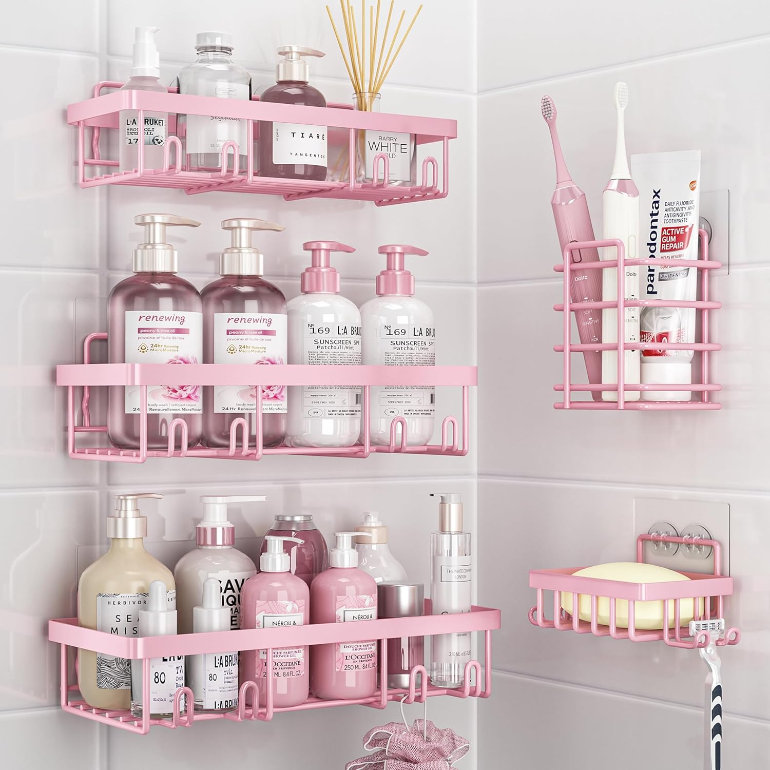 Liuoud 5 Pack Shower Caddy Energy — WeirdThingsToBuy weird find