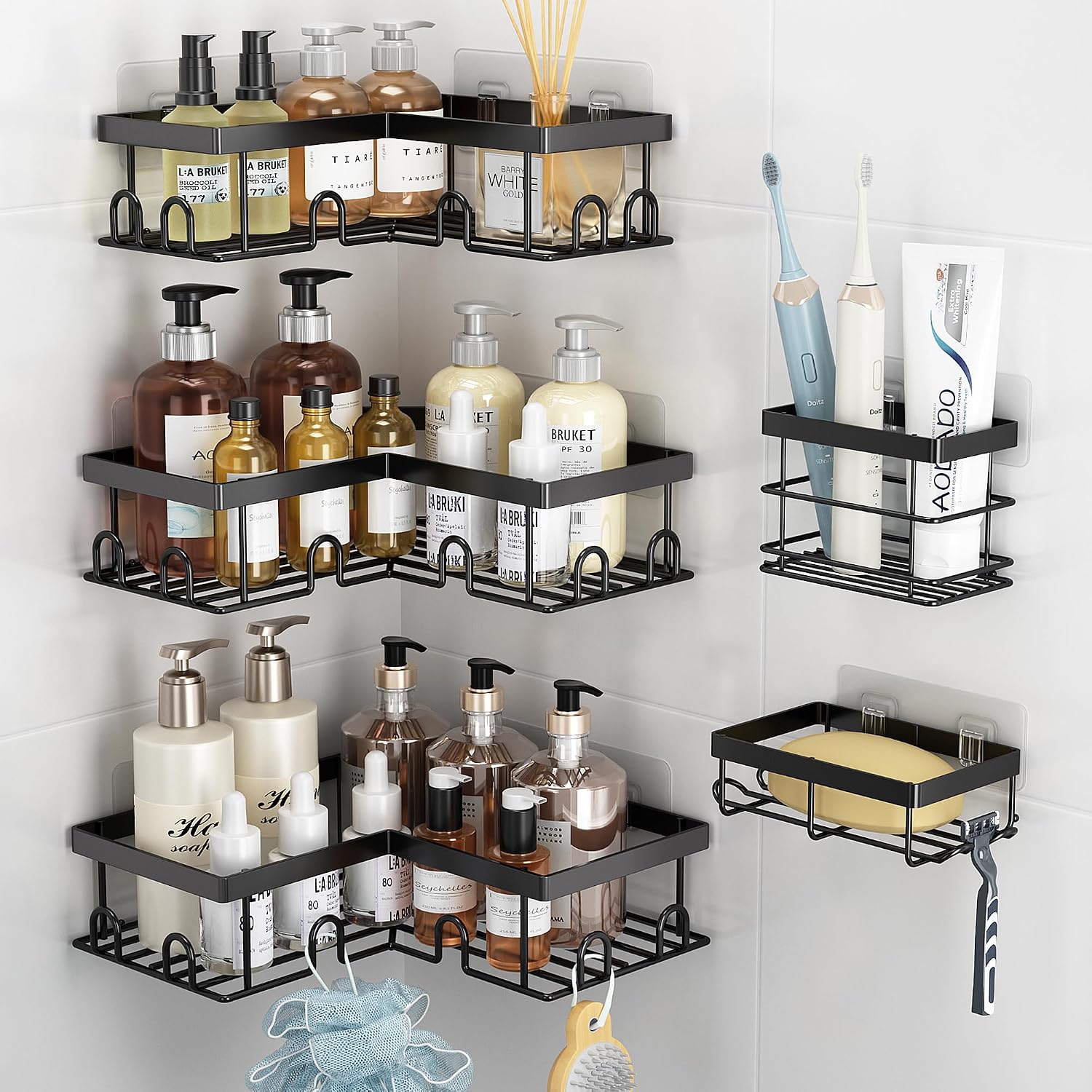 Liuoud Corner Shower Caddy 5 — WeirdThingsToBuy weird find