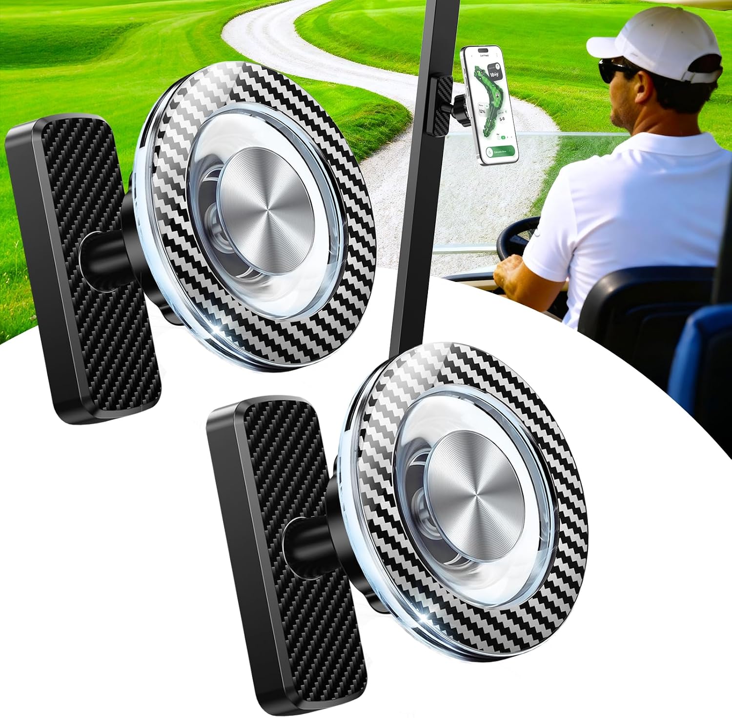 Magnetic Golf Cart Phone Holder Situation — WeirdThingsToBuy weird find