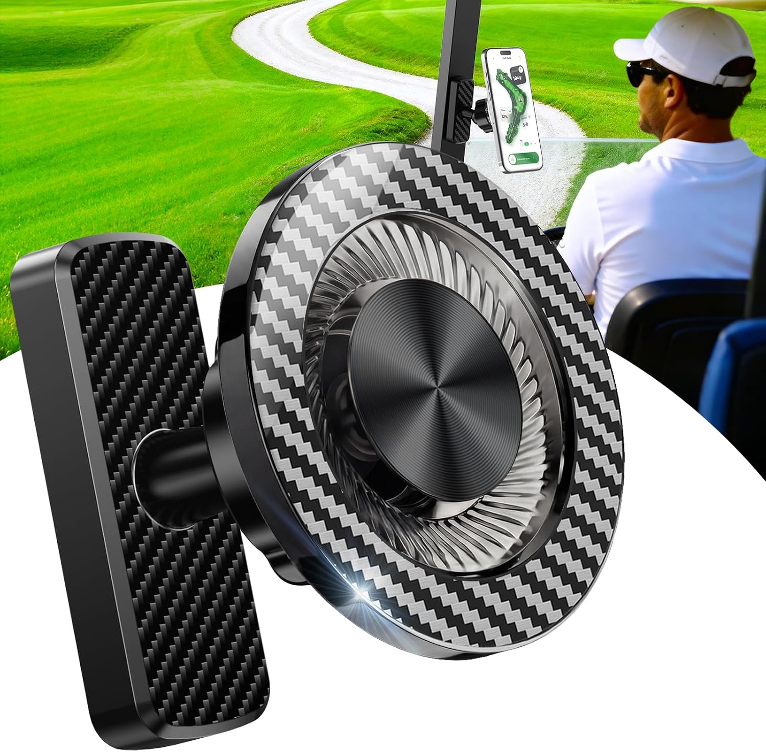 Magnetic Golf Cart Phone Holder Situation — WeirdThingsToBuy weird find