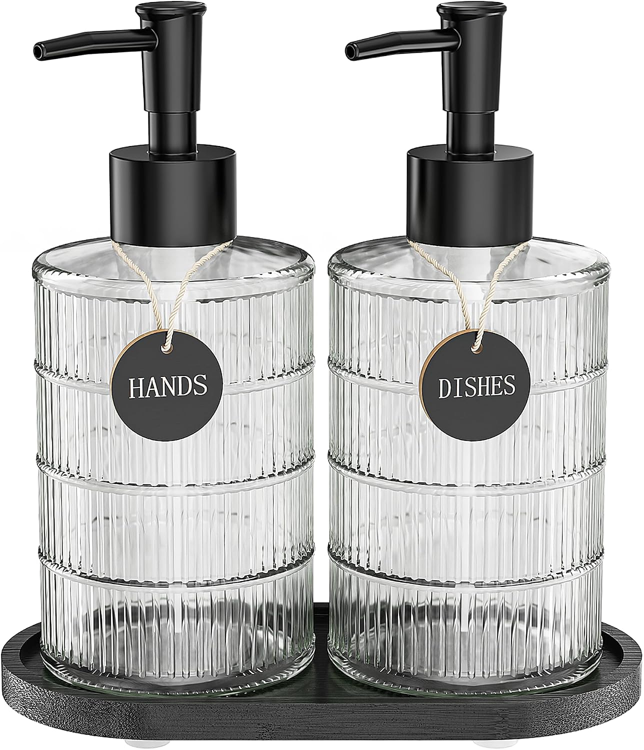 Masadi Soap Dispenser Set Bamboo Situation — WeirdThingsToBuy weird find