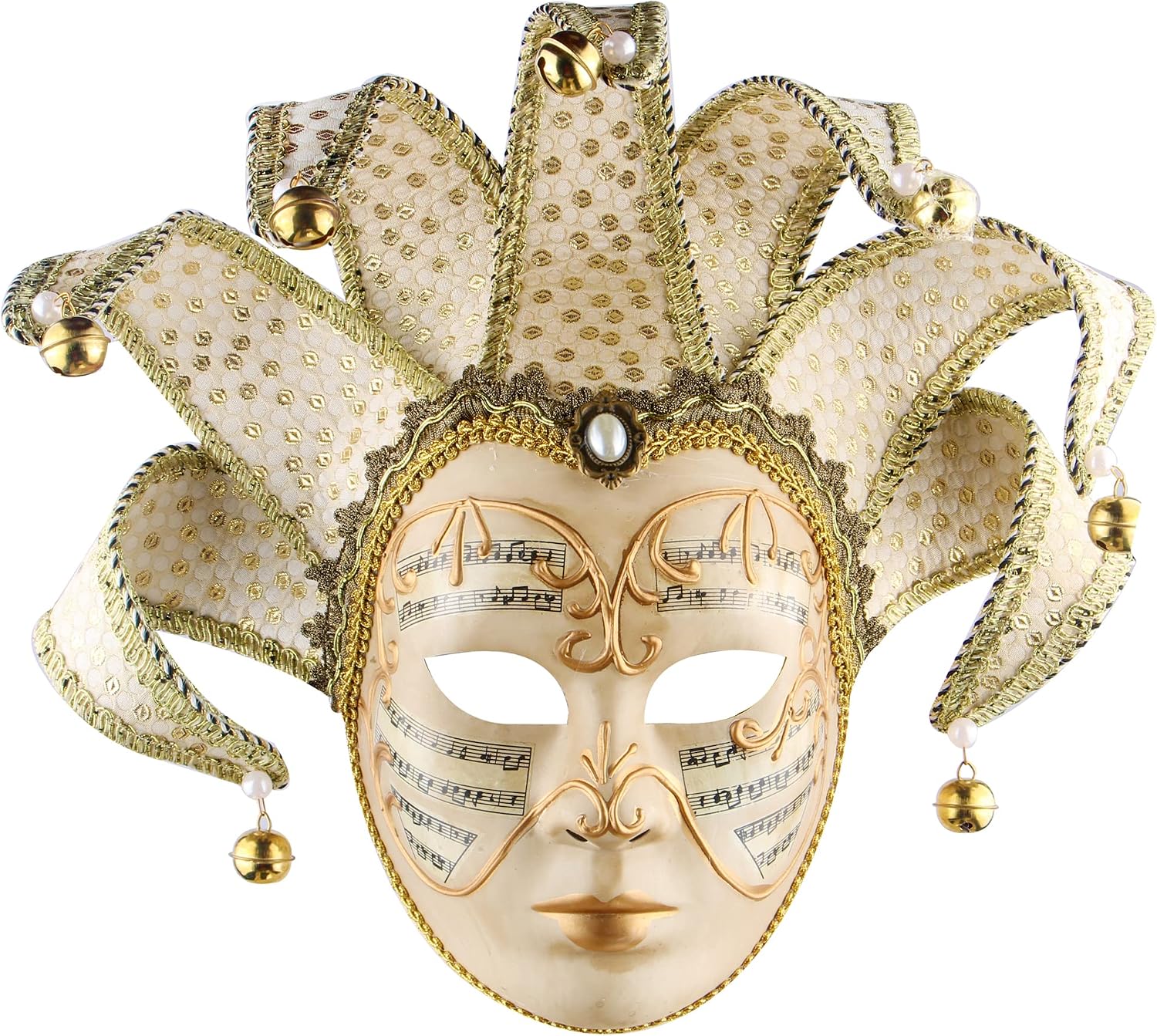 Masquerade Venetian Jester Mask Music Energy — WeirdThingsToBuy weird find