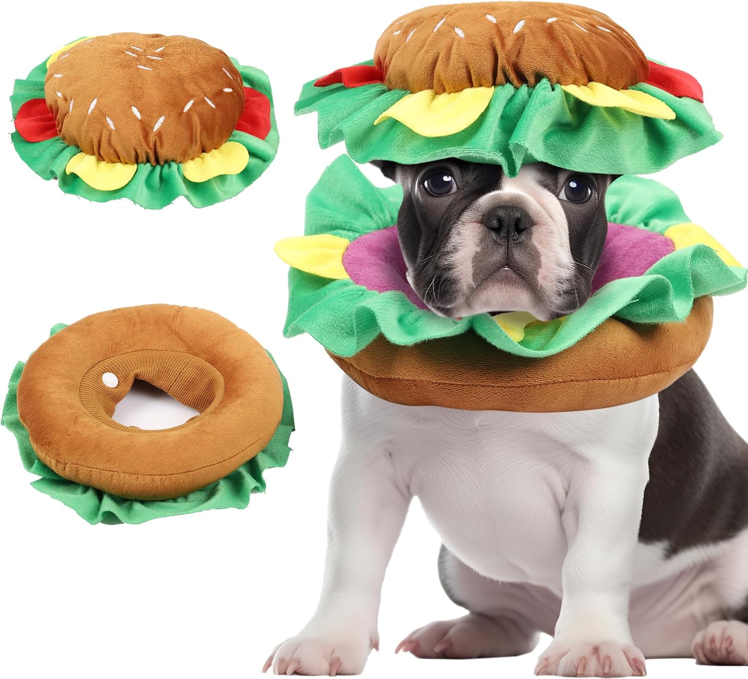 Medium Hamburger Pet Hat Cat Energy — WeirdThingsToBuy weird find