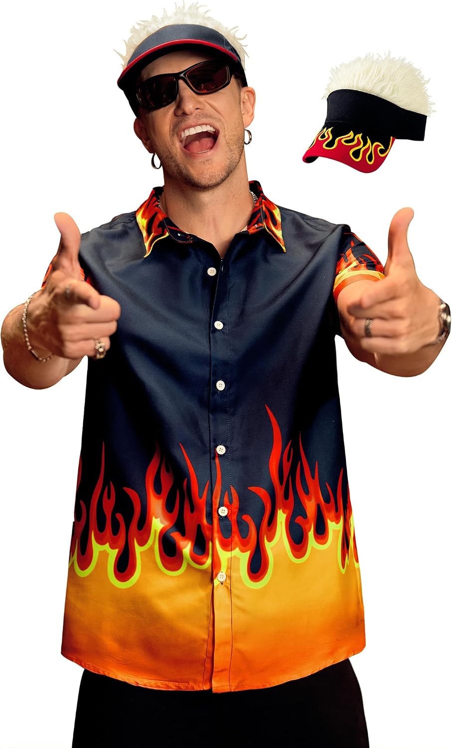 Men's Flame Shirt Costume Halloween Energy — WeirdThingsToBuy weird find