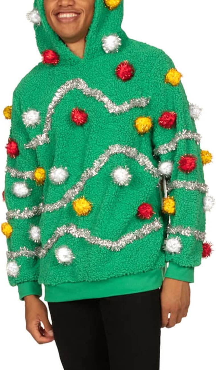 Men's Hooded Ugly Christmas Sweaters — WeirdThingsToBuy weird find