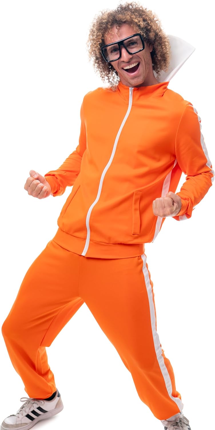 Mens Orange Jumpsuit Track Suit Situation — WeirdThingsToBuy weird find