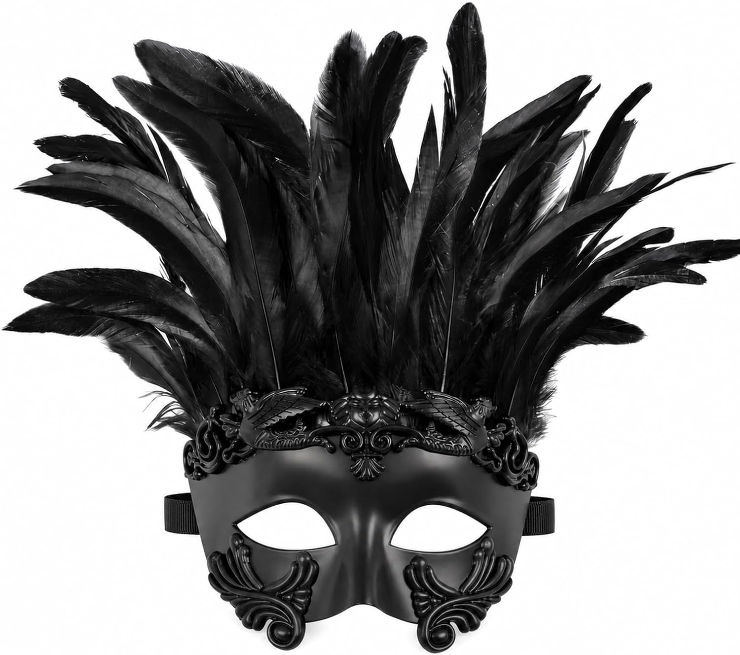 Mens Roman Masquerade Mask Feathers Situation — WeirdThingsToBuy weird find