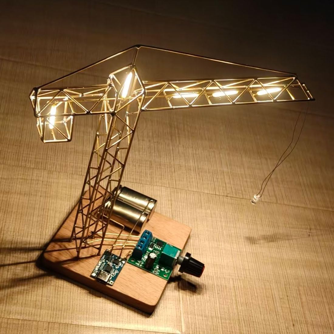 Metal Wire Sculpture Tower Crane Energy — WeirdThingsToBuy weird find