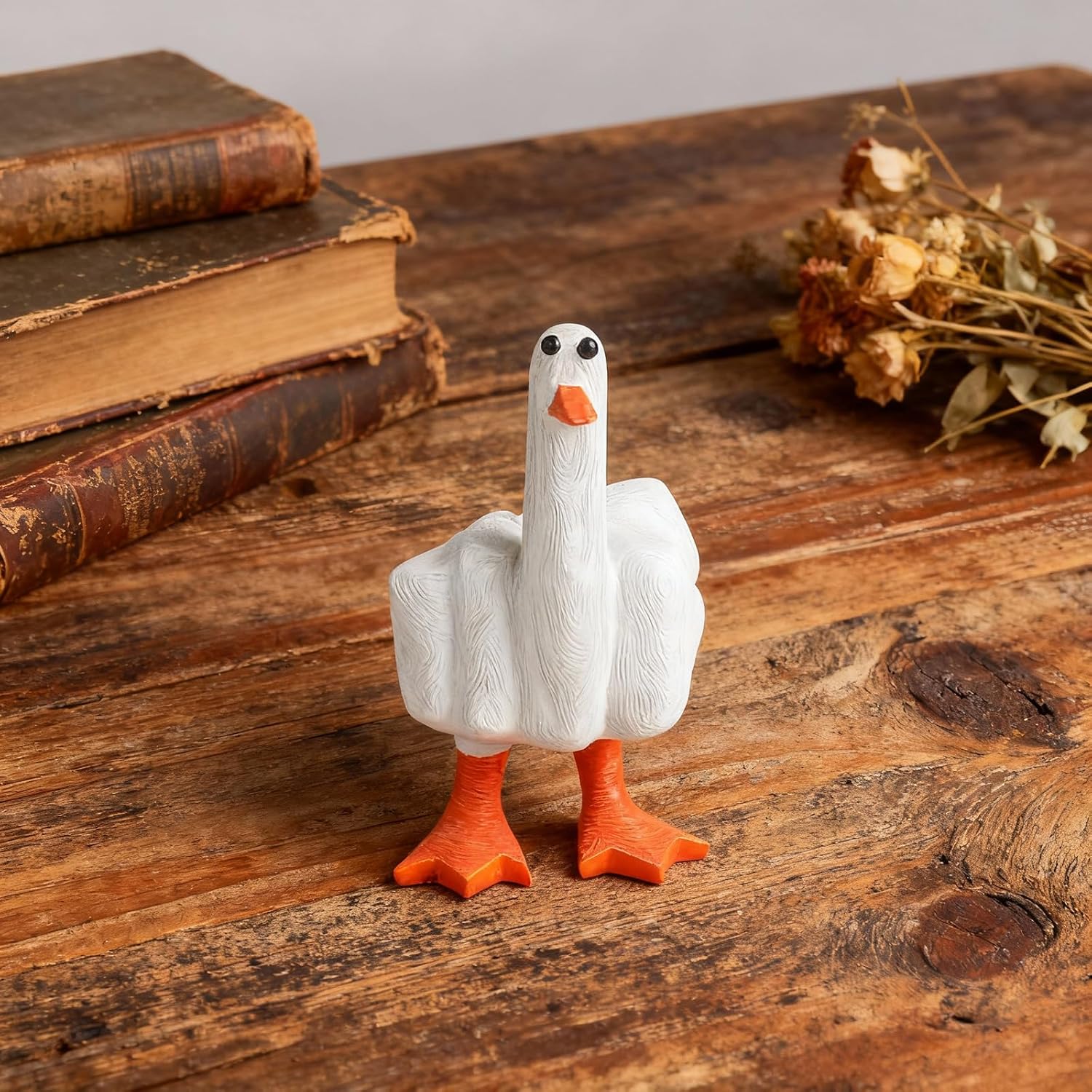 Middle Finger Duck Statue Funny Energy — WeirdThingsToBuy weird find