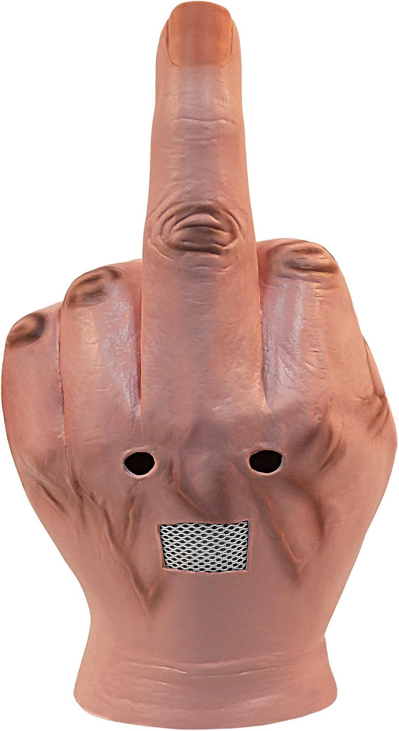 Middle Finger Funny Head Mask — WeirdThingsToBuy weird find