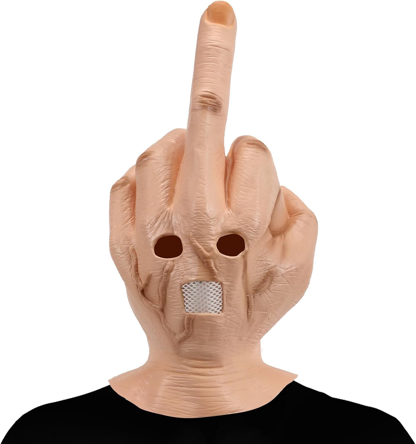Middle Finger Mask Realistic Funny Situation — WeirdThingsToBuy weird find