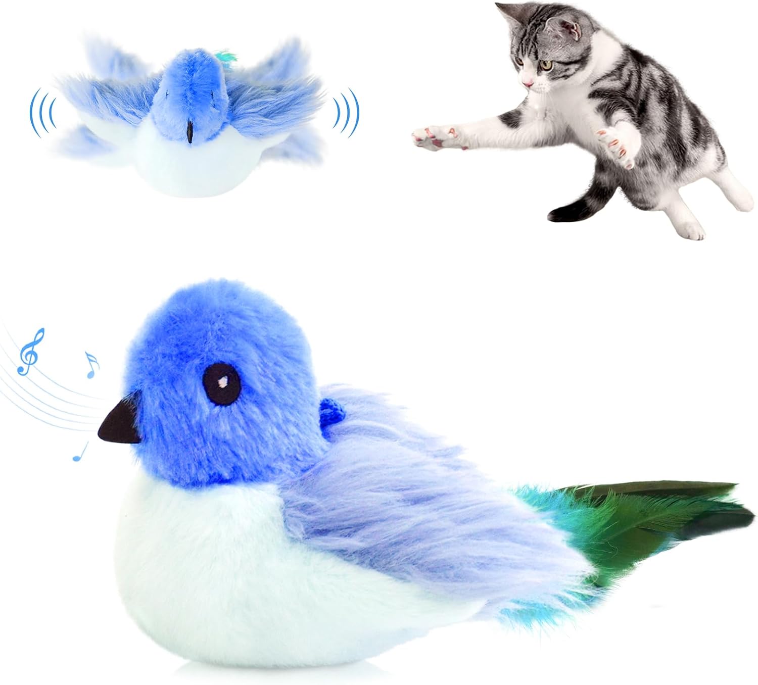 Migipaws Interactive Flapping Bird Cat Energy — WeirdThingsToBuy weird find