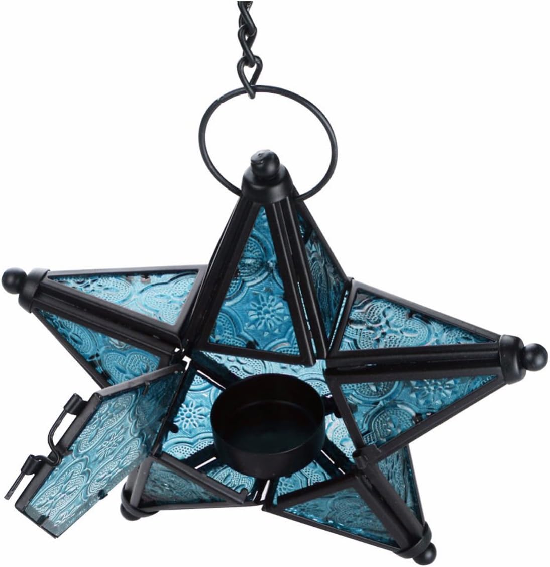 Morocco Metal Star Glass Lantern Energy — WeirdThingsToBuy weird find