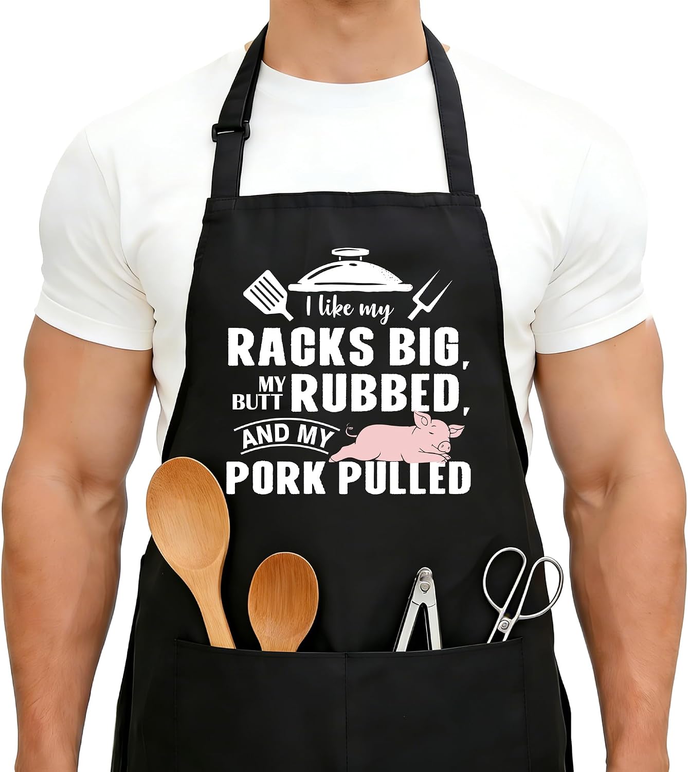Mueddur Aprons Men Funny Grilling Energy — WeirdThingsToBuy weird find