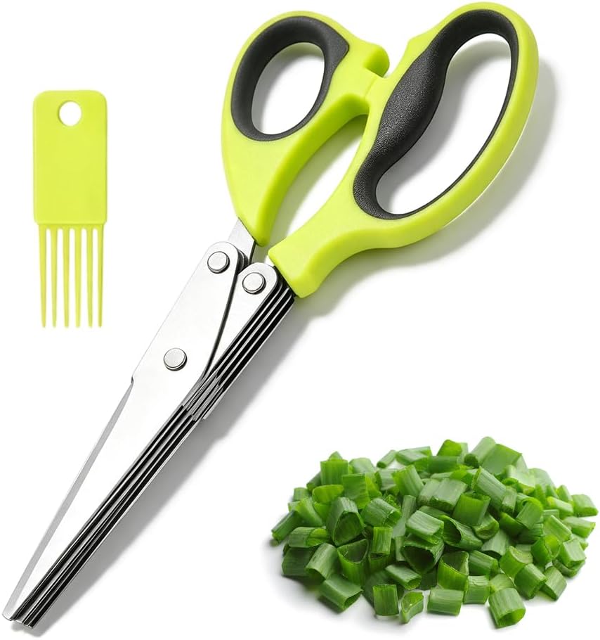 Multipurpose 5 Blade Herb Scissors Energy — WeirdThingsToBuy weird find