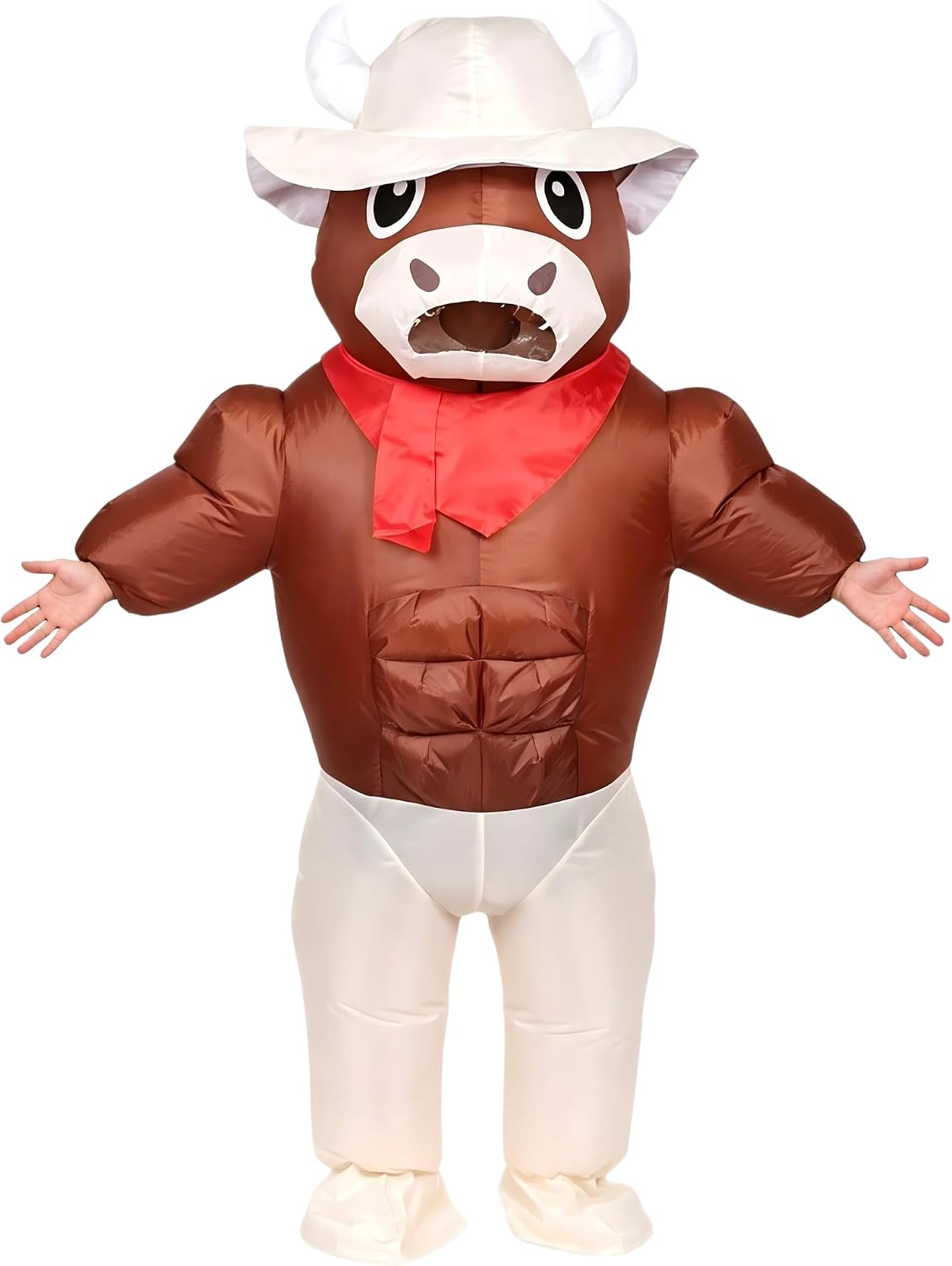 Muscle Bison Inflatable Costume Buffalo Energy — WeirdThingsToBuy weird find