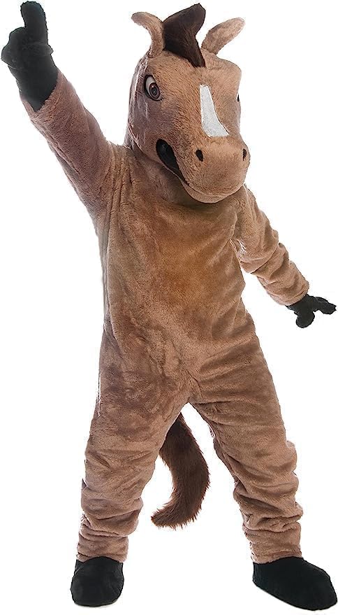 Mustang Mascot Cosume Adult Size Situation — WeirdThingsToBuy weird find
