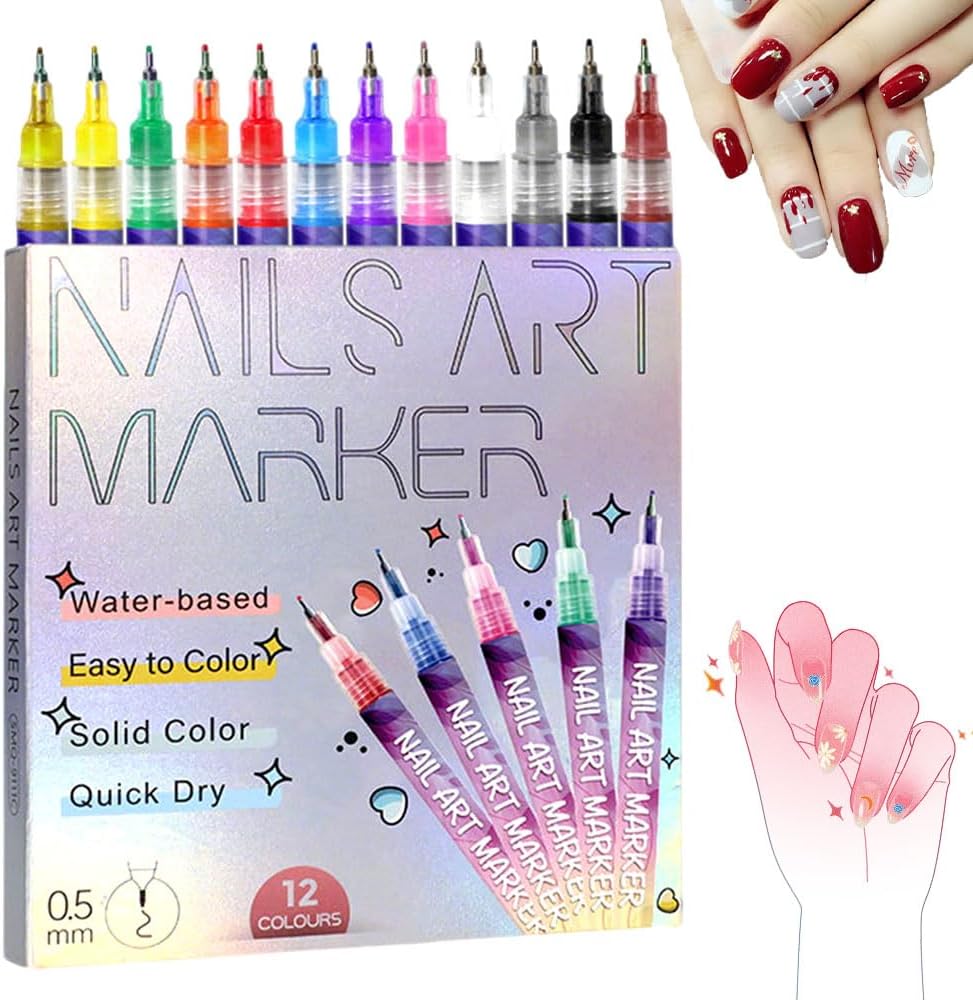 Nail Art Pens Set 12 Energy — WeirdThingsToBuy weird find
