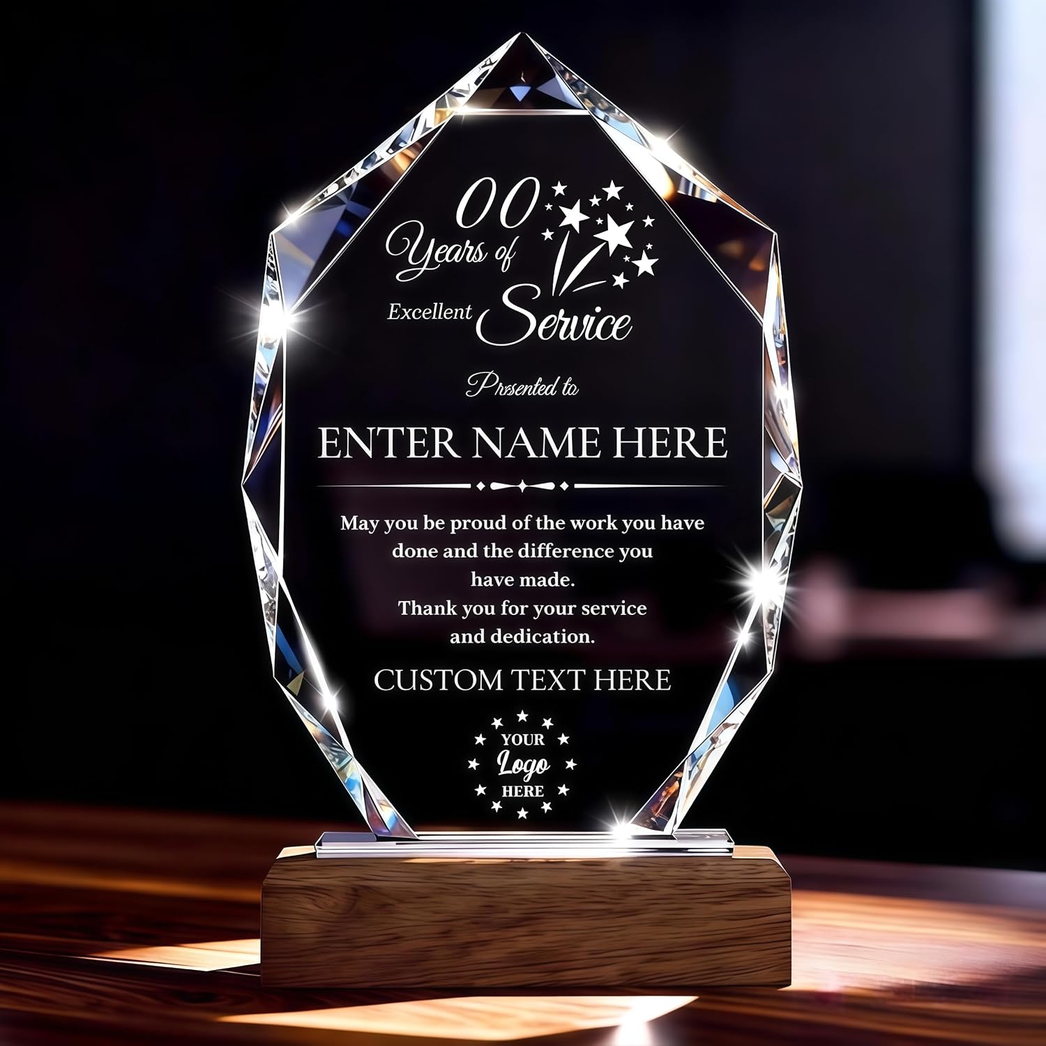 Nanfuncf Custom Crystal Trophy Award Energy — WeirdThingsToBuy weird find
