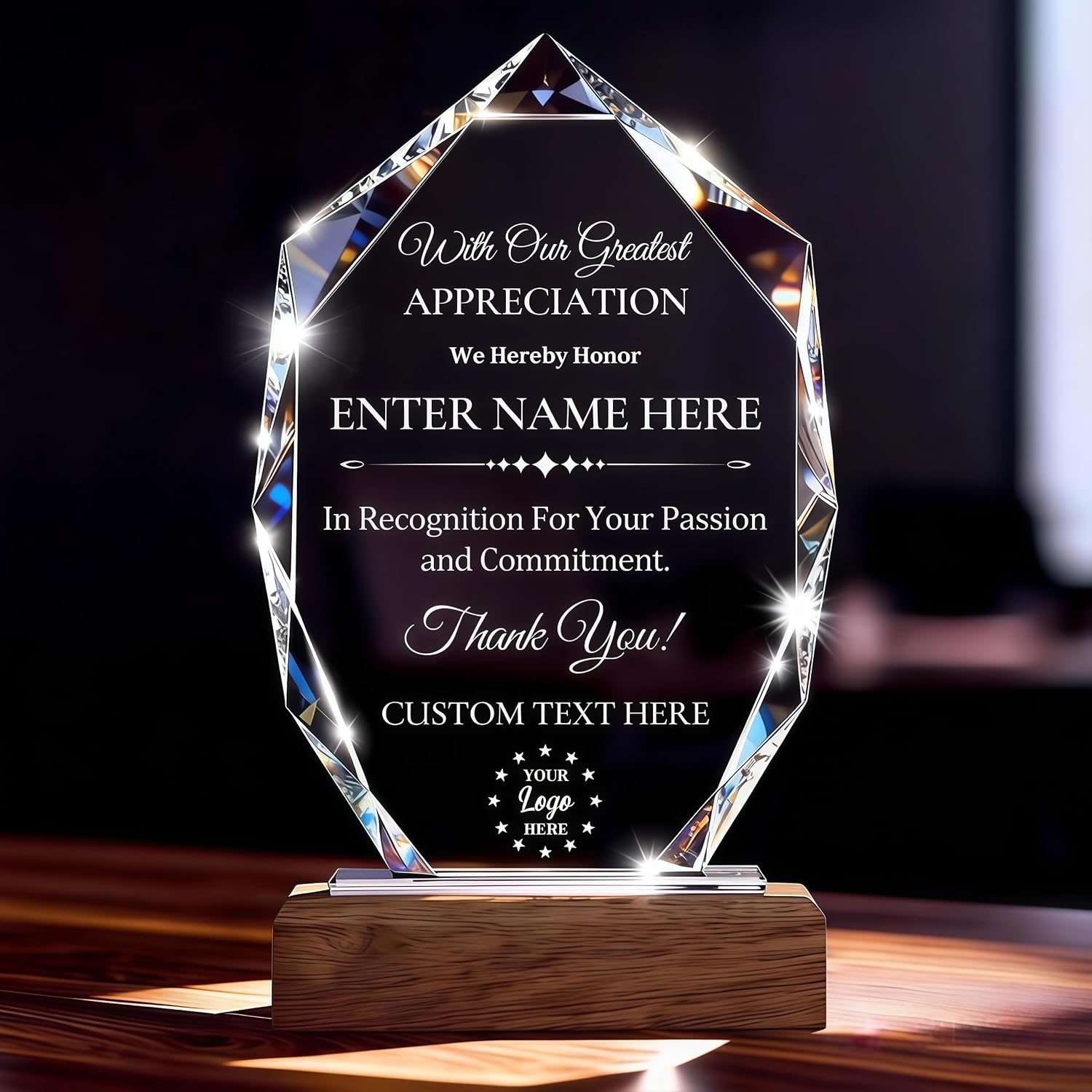 Nanfuncf Custom Crystal Trophy Award Energy — WeirdThingsToBuy weird find
