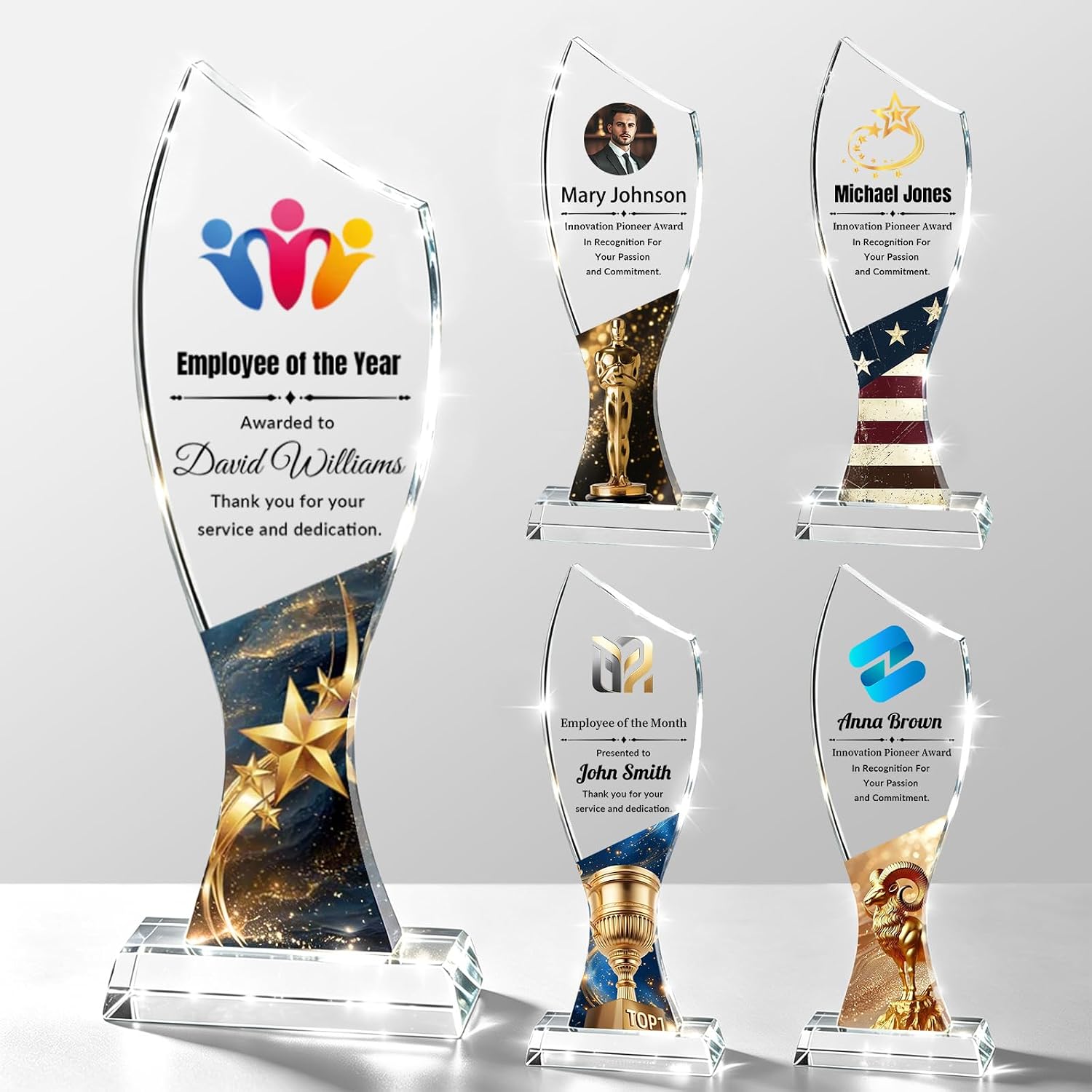 Nanfuncf Personalized Crystal Trophy Award Energy — WeirdThingsToBuy weird find