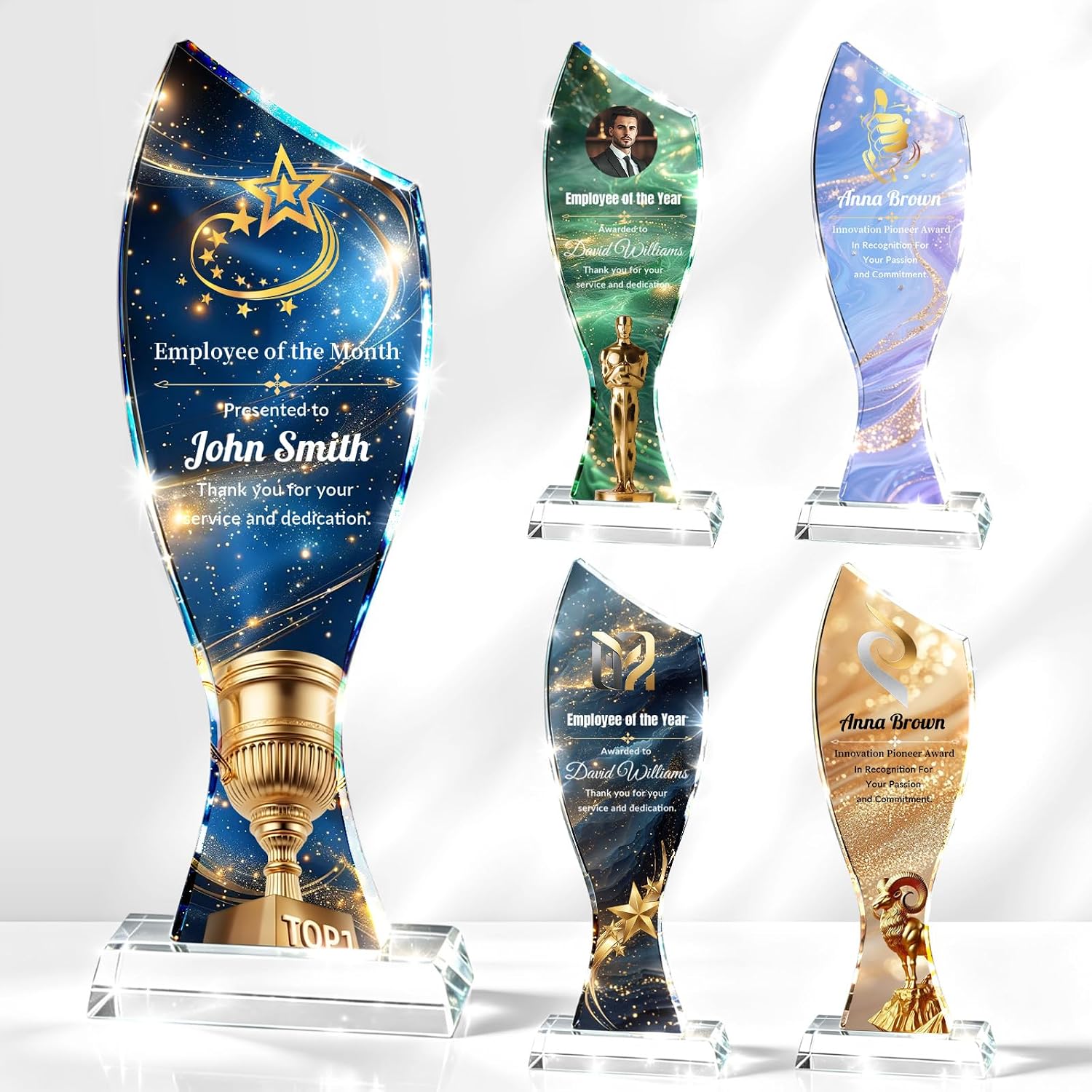 Nanfuncf Personalized Crystal Trophy Award — WeirdThingsToBuy weird find
