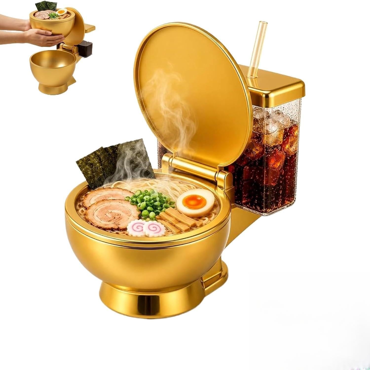 Novelty Toilet Ramen Bowl Set — WeirdThingsToBuy weird find