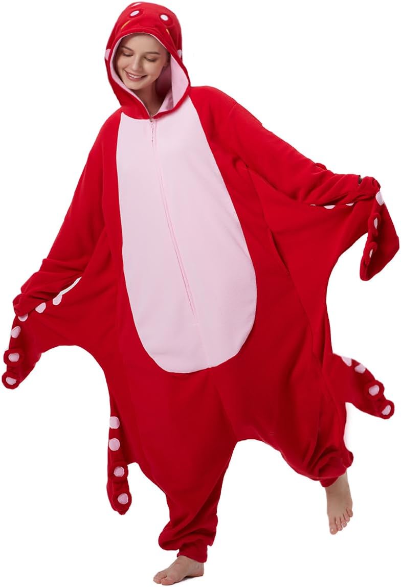 Octopus Pajamas Unisex Animal Jumpsuit Situation — WeirdThingsToBuy weird find